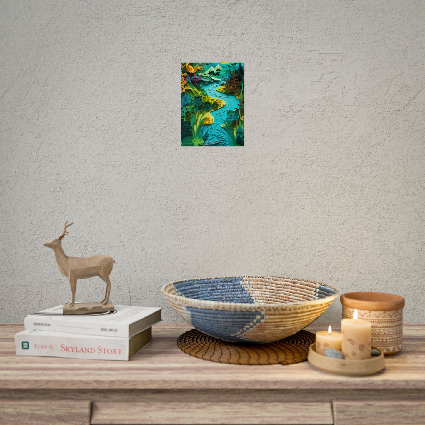 Vibrant American Landscapes: A Quilling Artwork - Poster