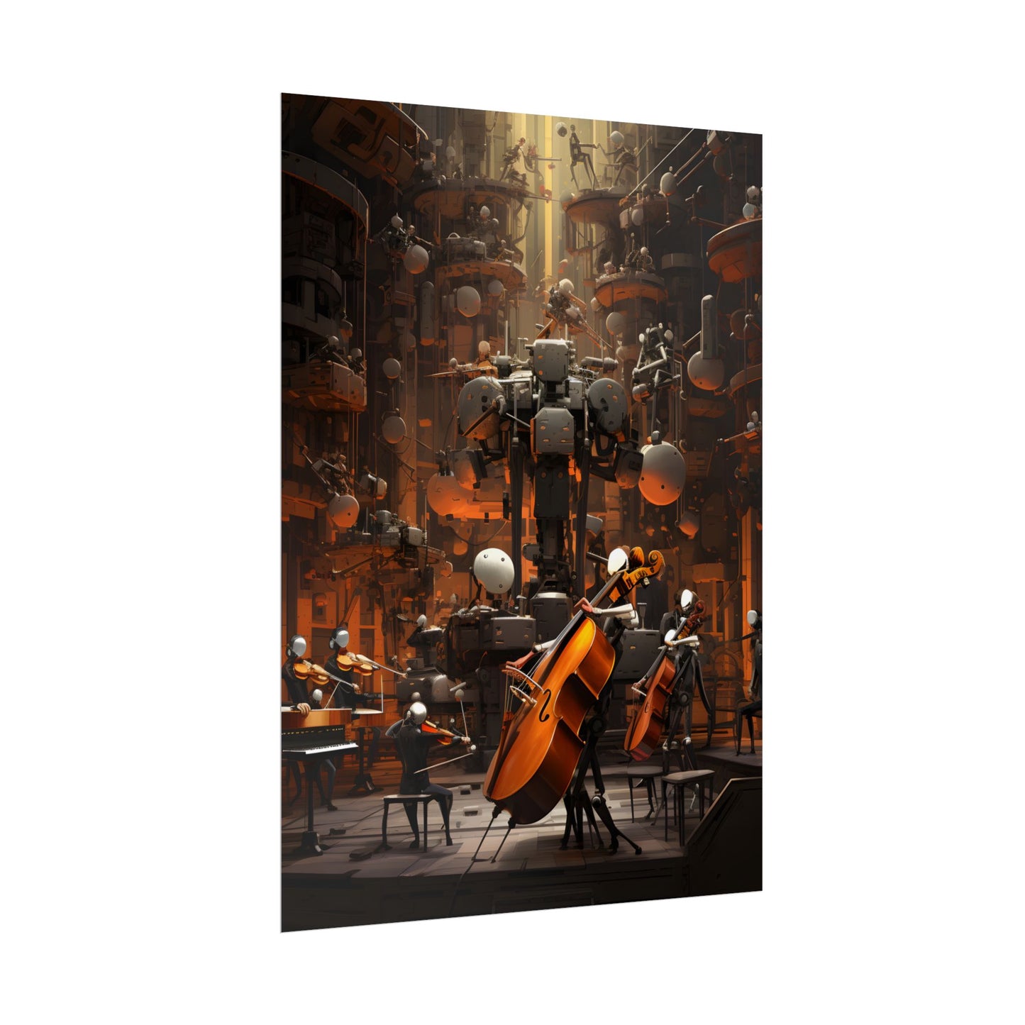 6 Sentient Robot Musicians: A Symphony of Artistic Expression - Poster