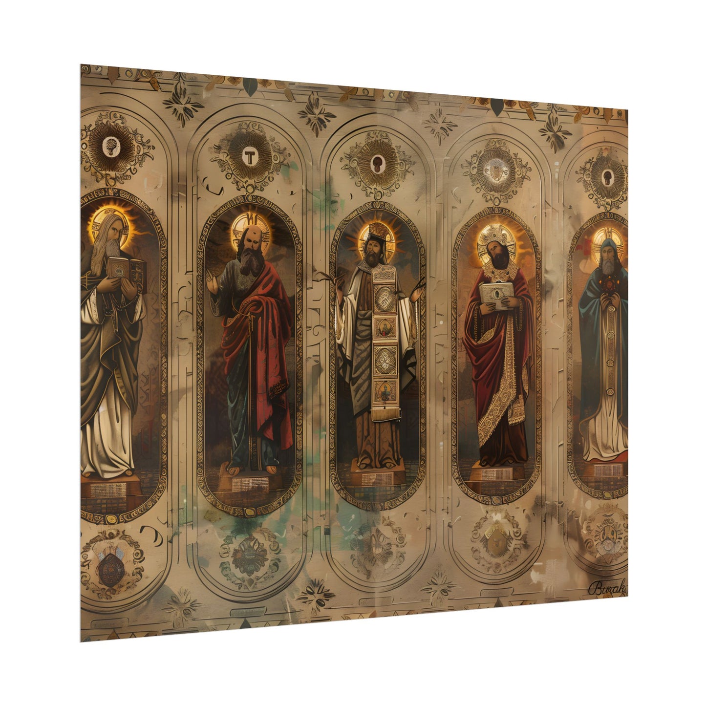 Vintage Biblical Art: Traditional Wisdom Poster - Poster