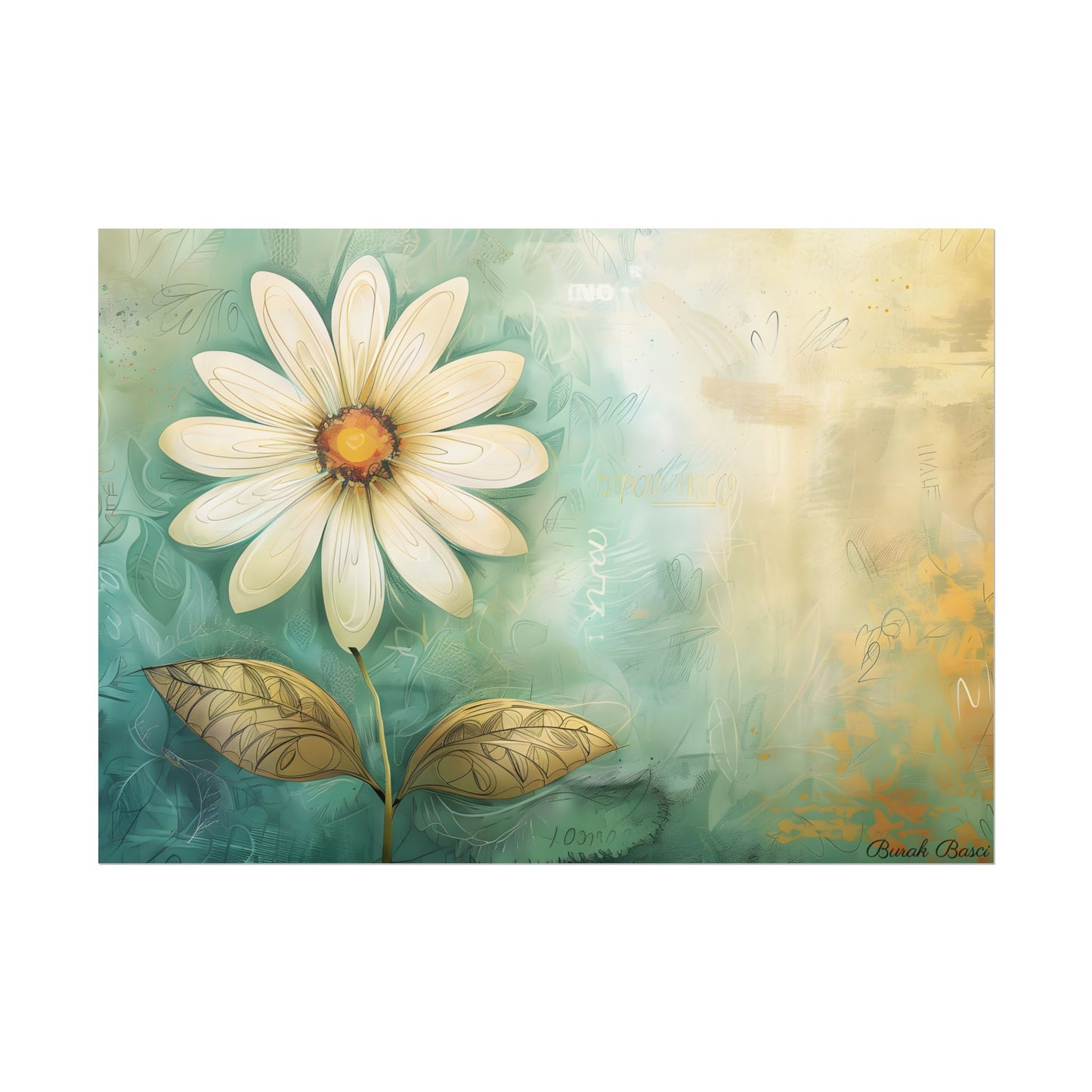 Whimsical Blooming Flower: Growth Mindset in Soft Pinks & Vibrant Reds - Poster