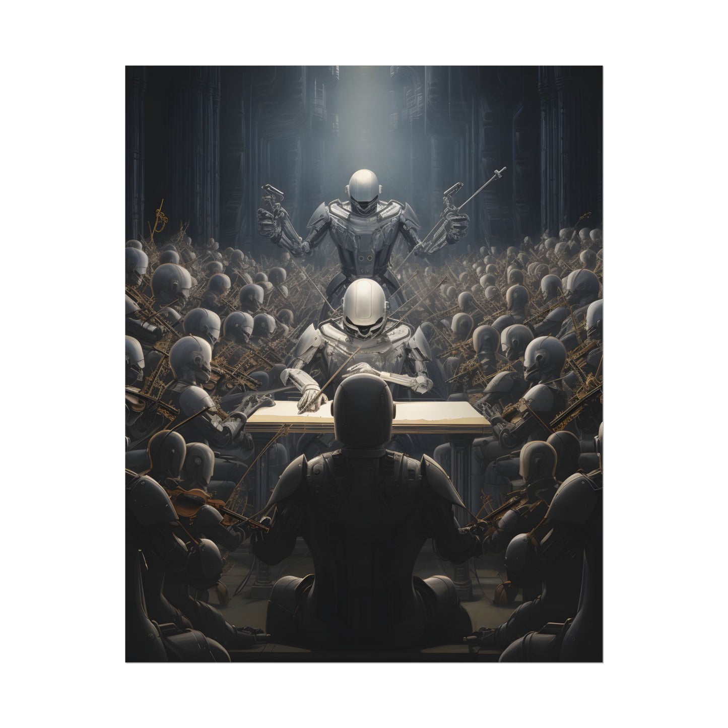 Robot Symphony: Sentient Robots in Musical Harmony - Poster