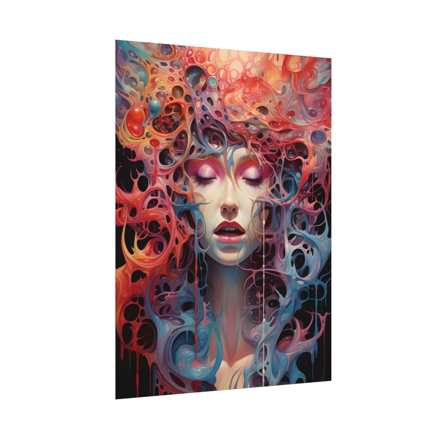 Tears in Reality: Surreal Portals Digital Art - Poster