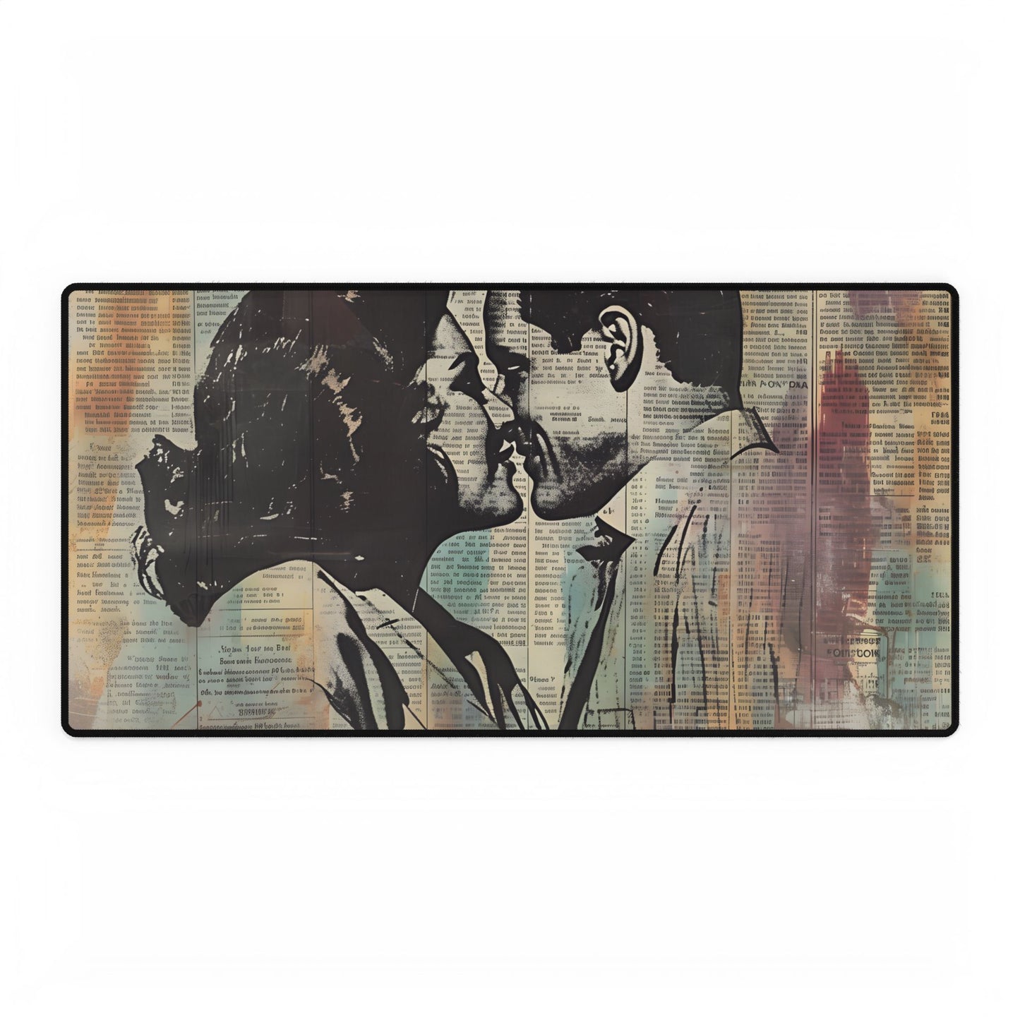 Vintage Romance: Couples in Love - Newsprint Art - Desk Mat