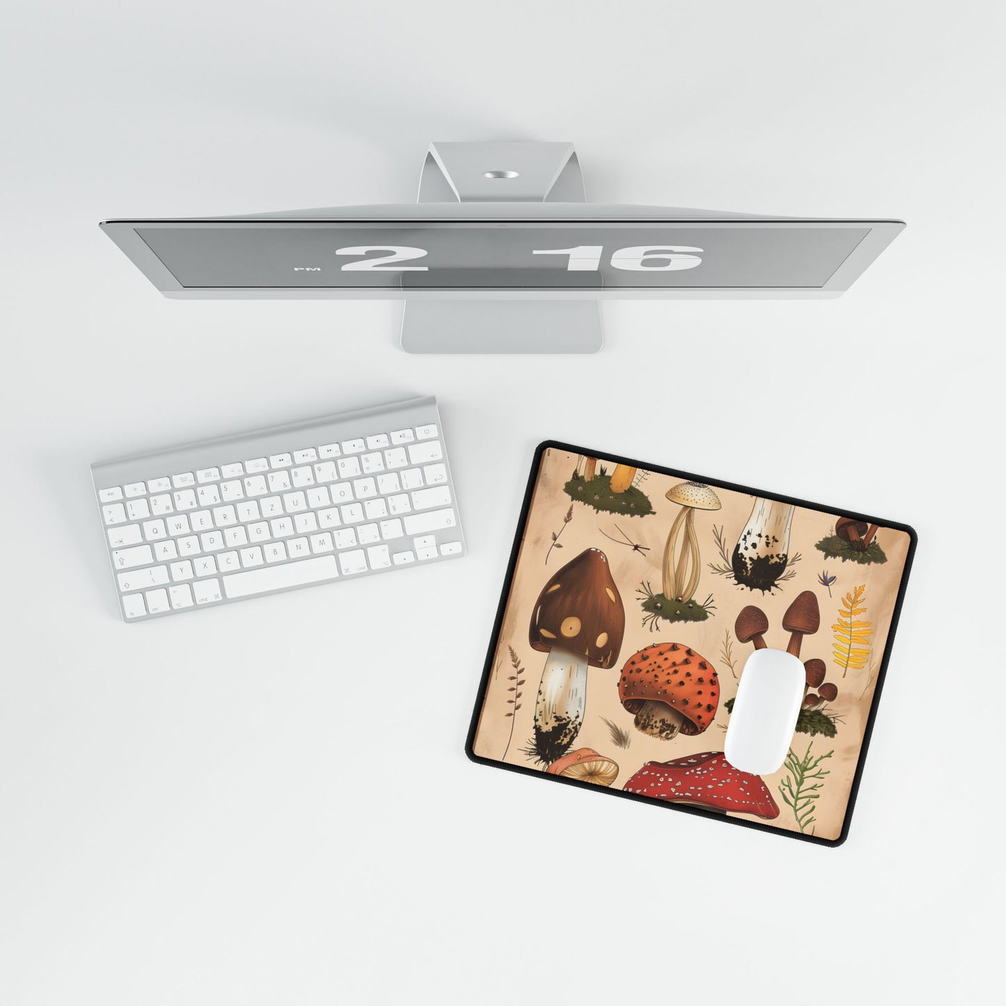 Vibrant Mushroom Species Poster: A Colorful Collection - Desk Mat