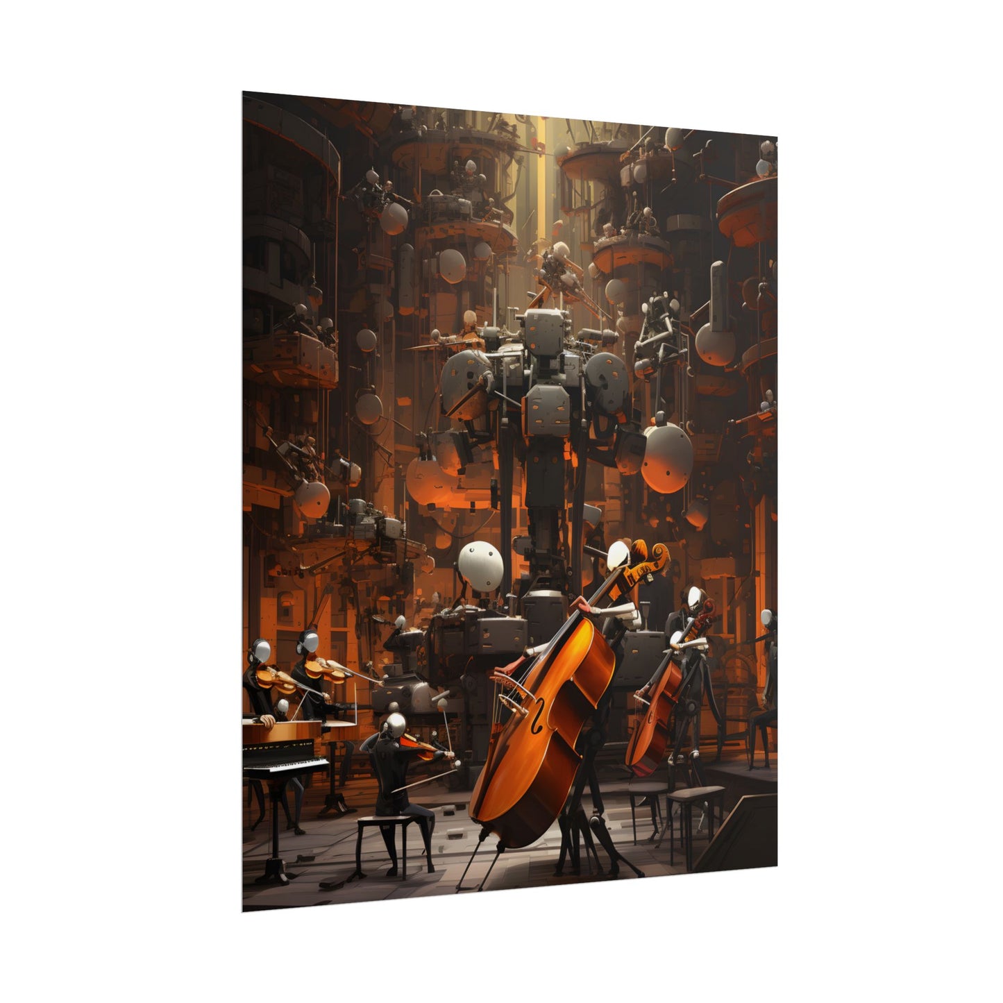 6 Sentient Robot Musicians: A Symphony of Artistic Expression - Poster