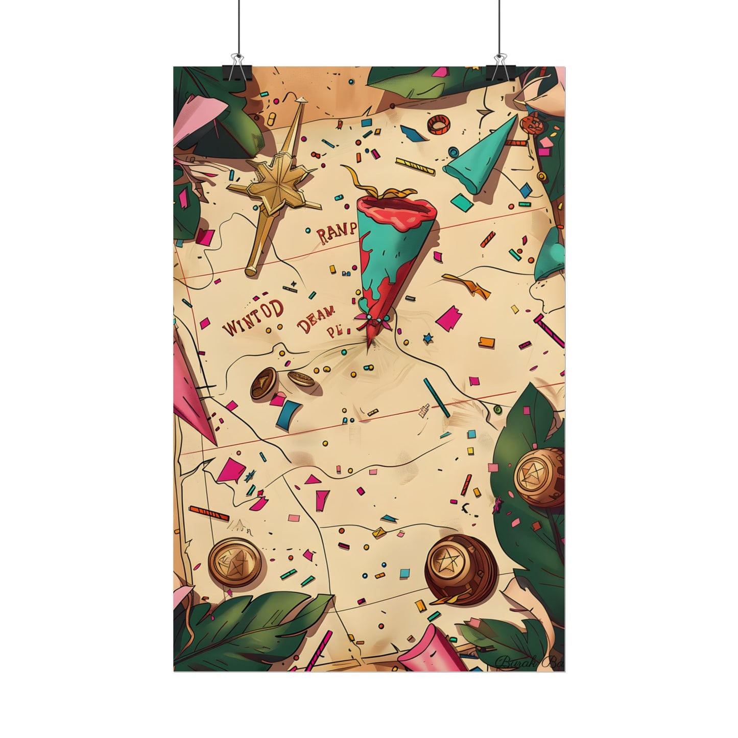 Whimsical Portrait with a Large Nose - Poster
