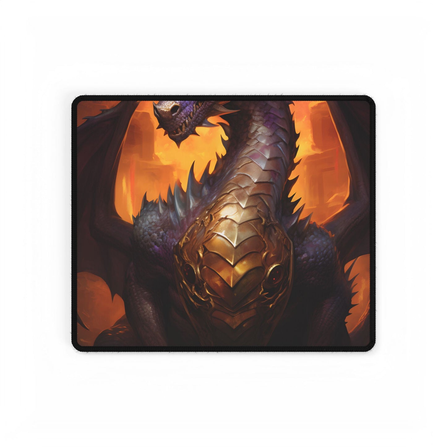 Fantasy Dragon's Treasure: Majestic Guardian - Desk Mat