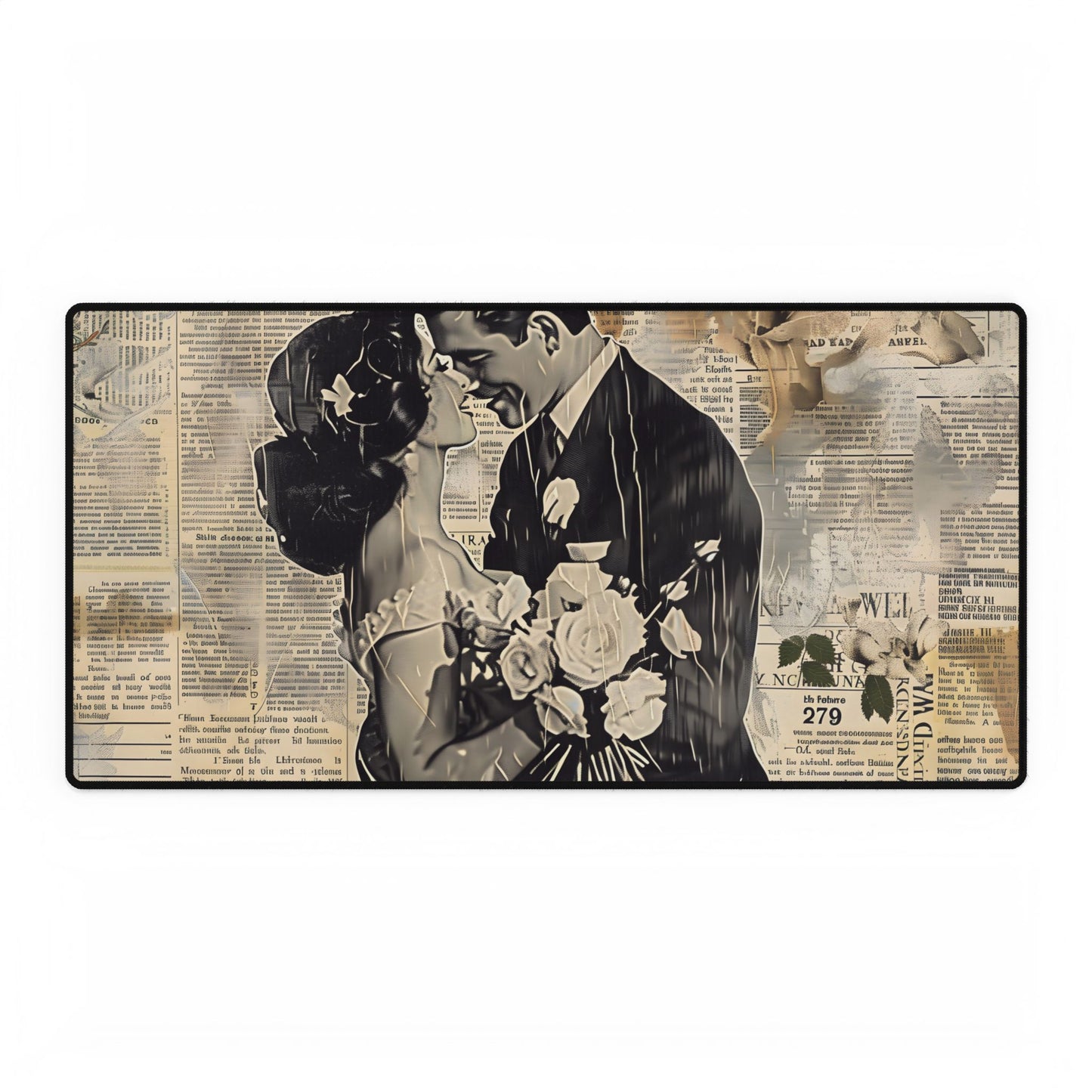 Vintage Romantic Couples: Whispers from the Past - Desk Mat