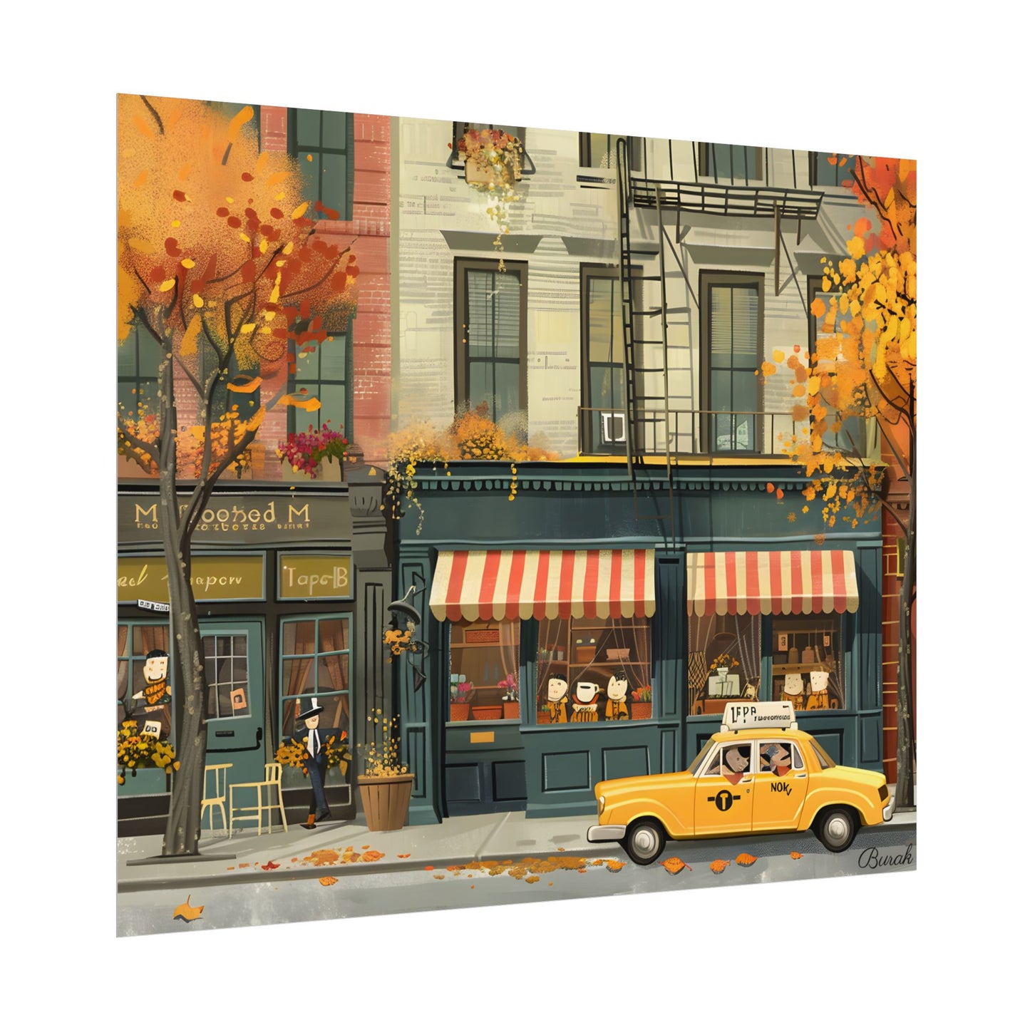 Whimsical Yellow Dreams: Playful Building Digital Art - Poster