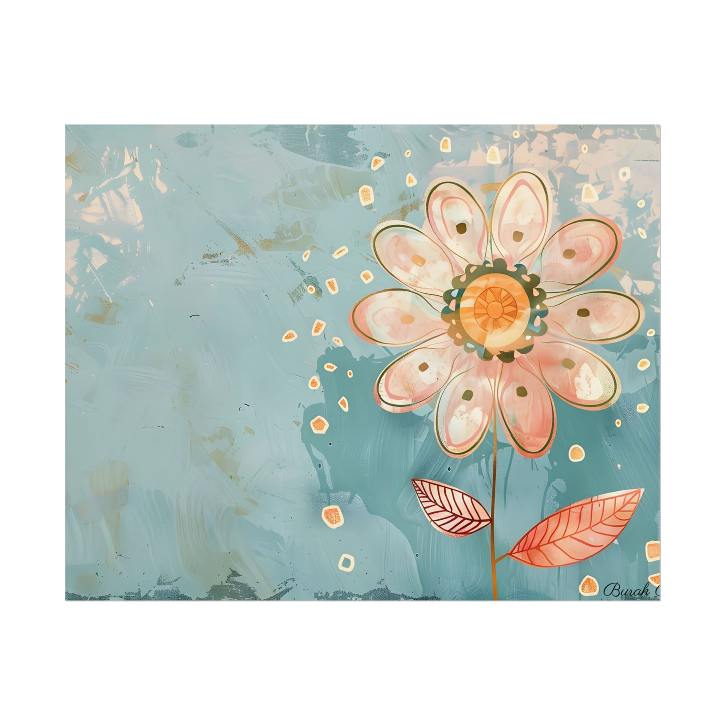 Whimsical Growth Mindset Flower: Blooming Art - Poster