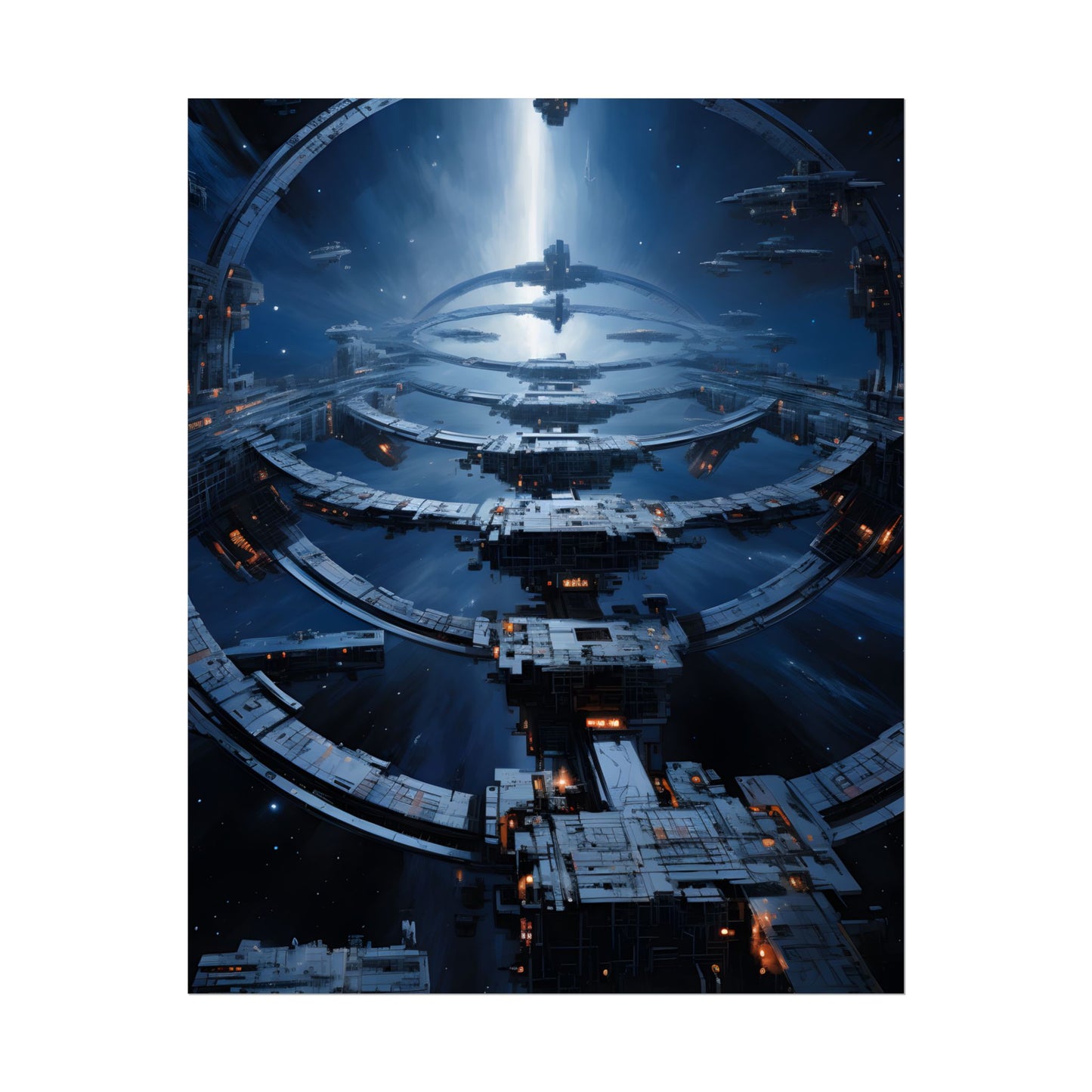 Aetherial Space Station: Massive Orbital Habitat - Poster