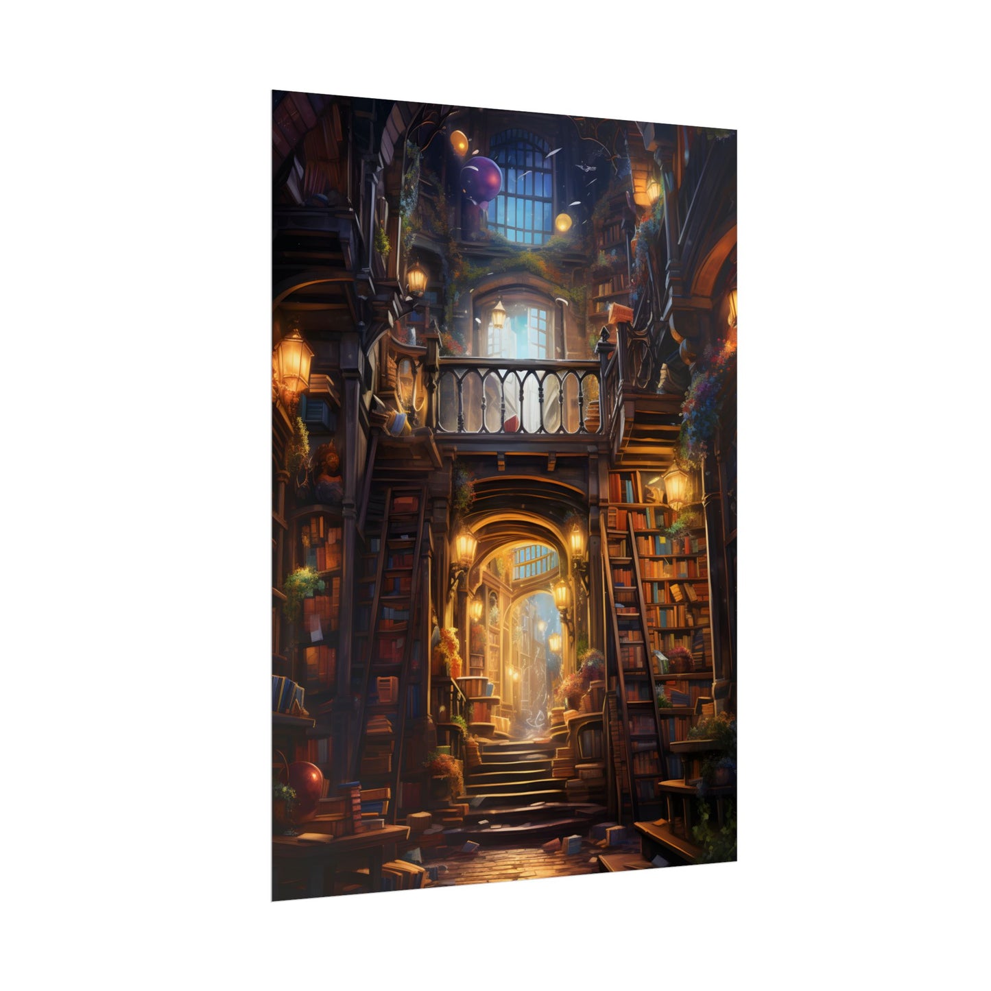 Cozy Magical Bookshop: Enchanting Artwork - Poster