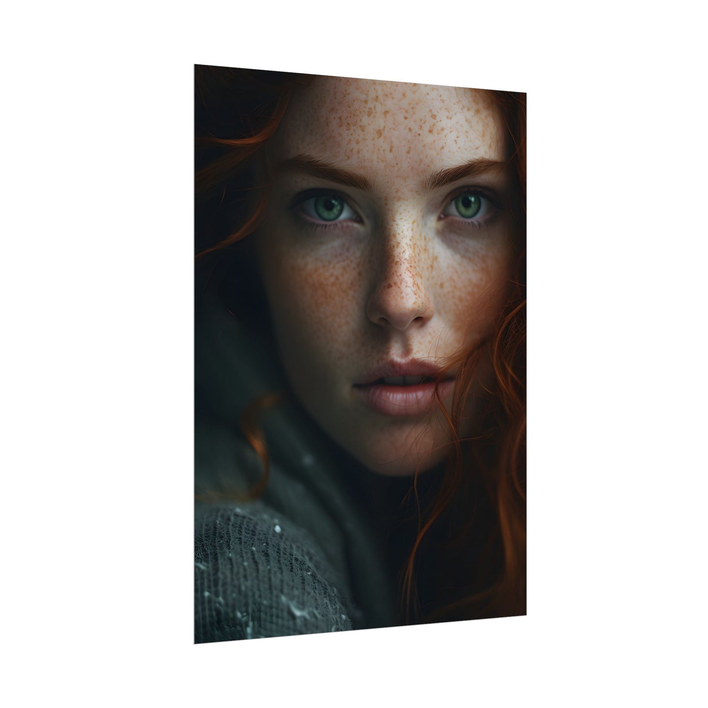 Red Beauty in Nature: Natural Portrait - Poster