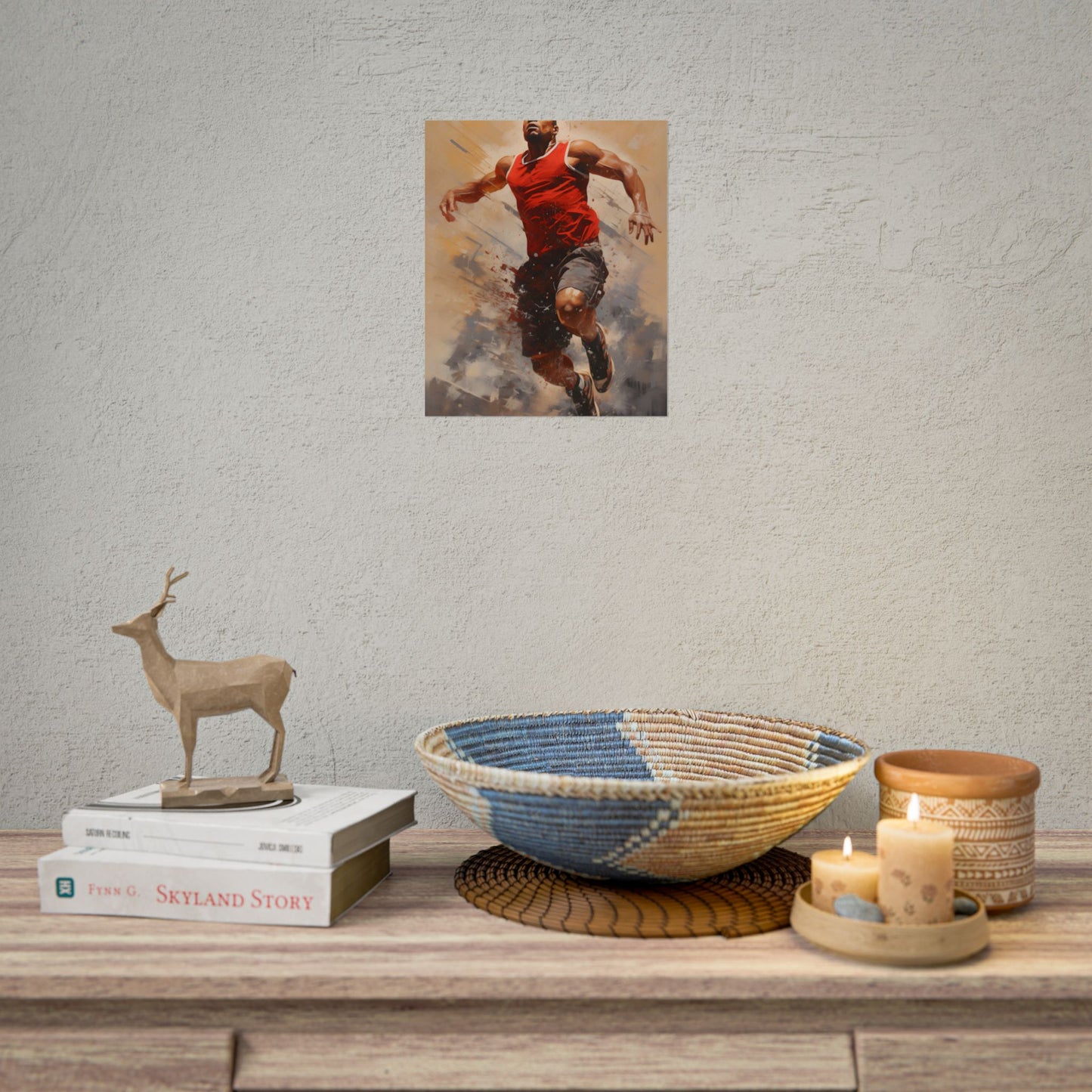Passionate Athlete: Dedicated Sports Portrait - Poster
