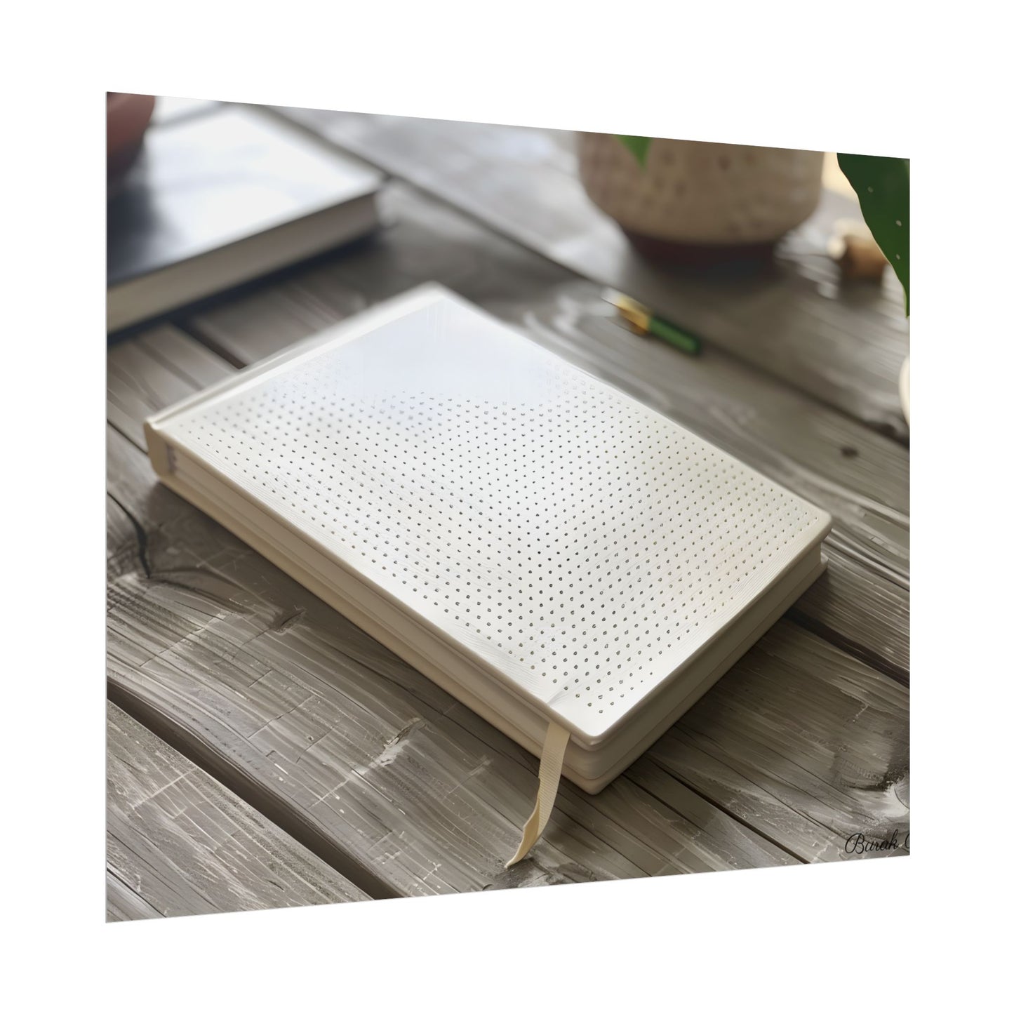 Minimalist Notebook: Embossed Dot Pattern Art - Poster