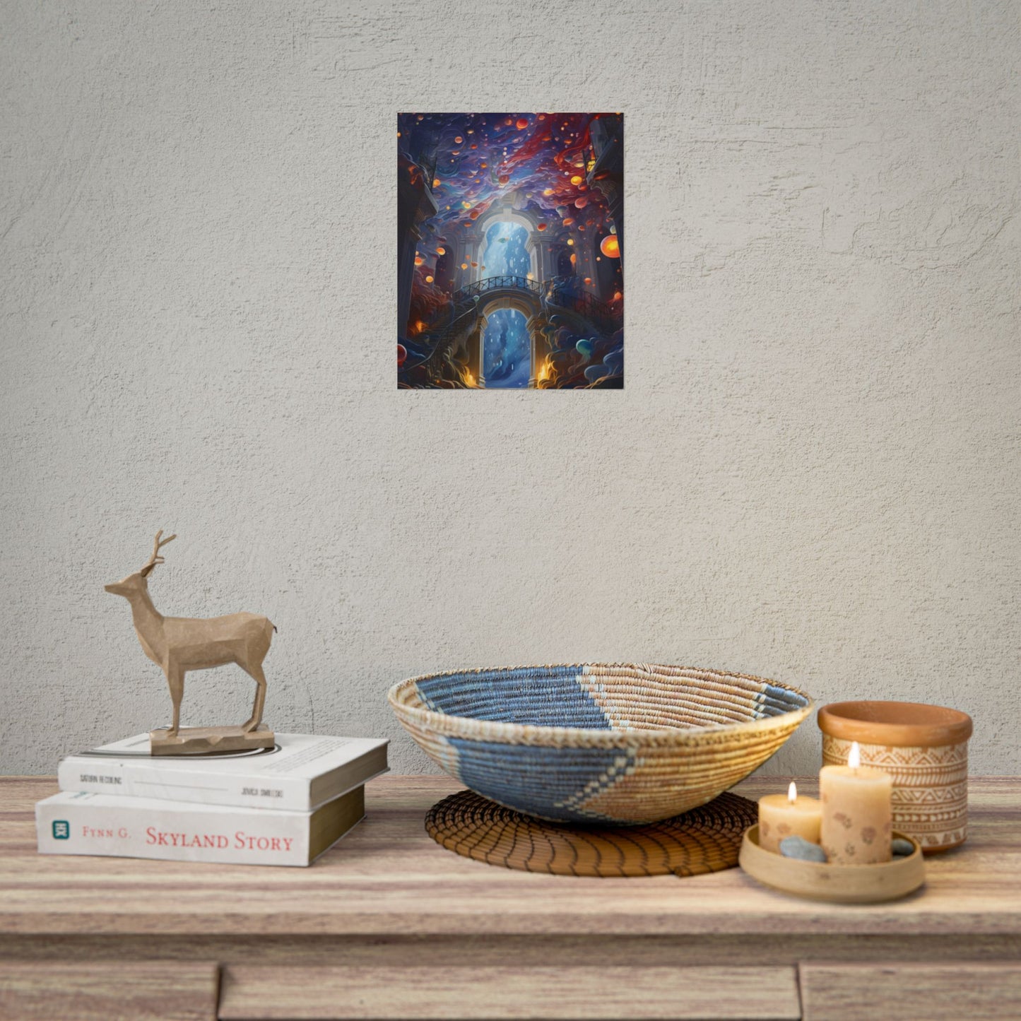 Celestial Art Gallery: Atmospheric Interior Space - Poster