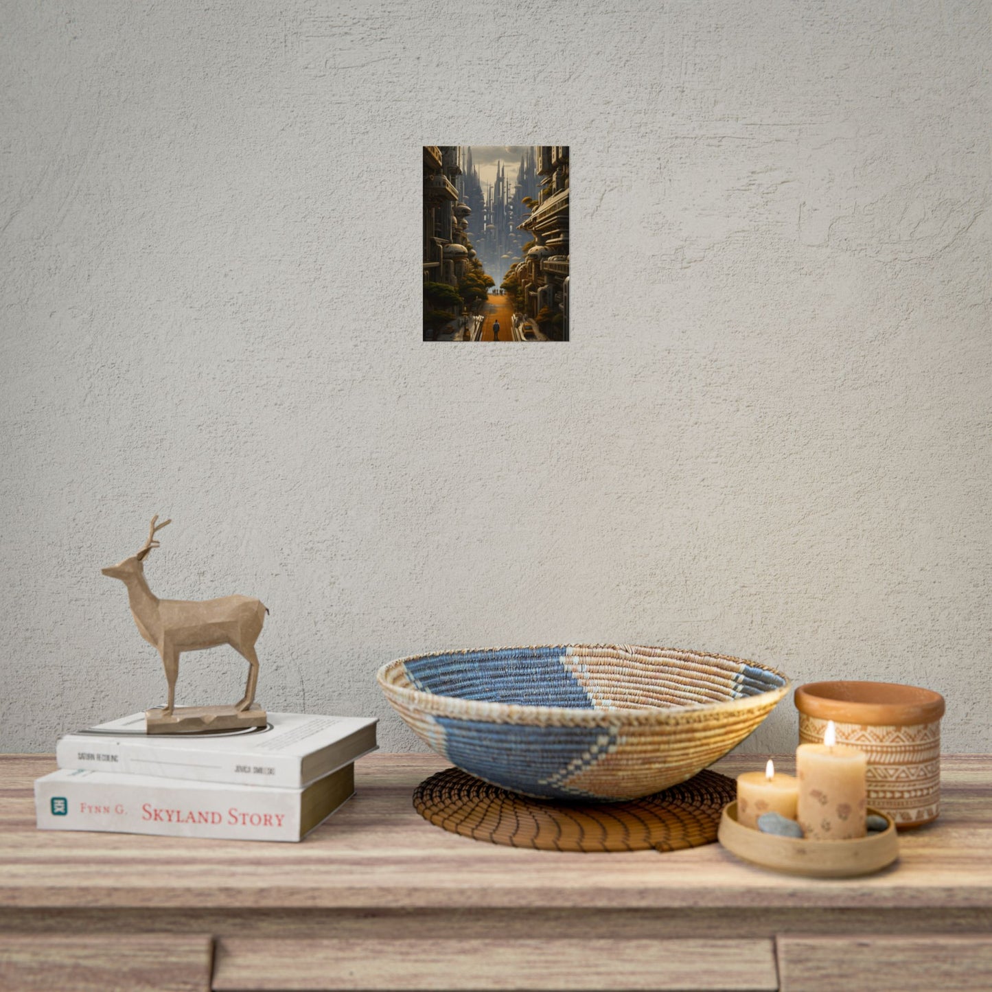Serene Utopia: Tranquil Garden Oasis - Poster