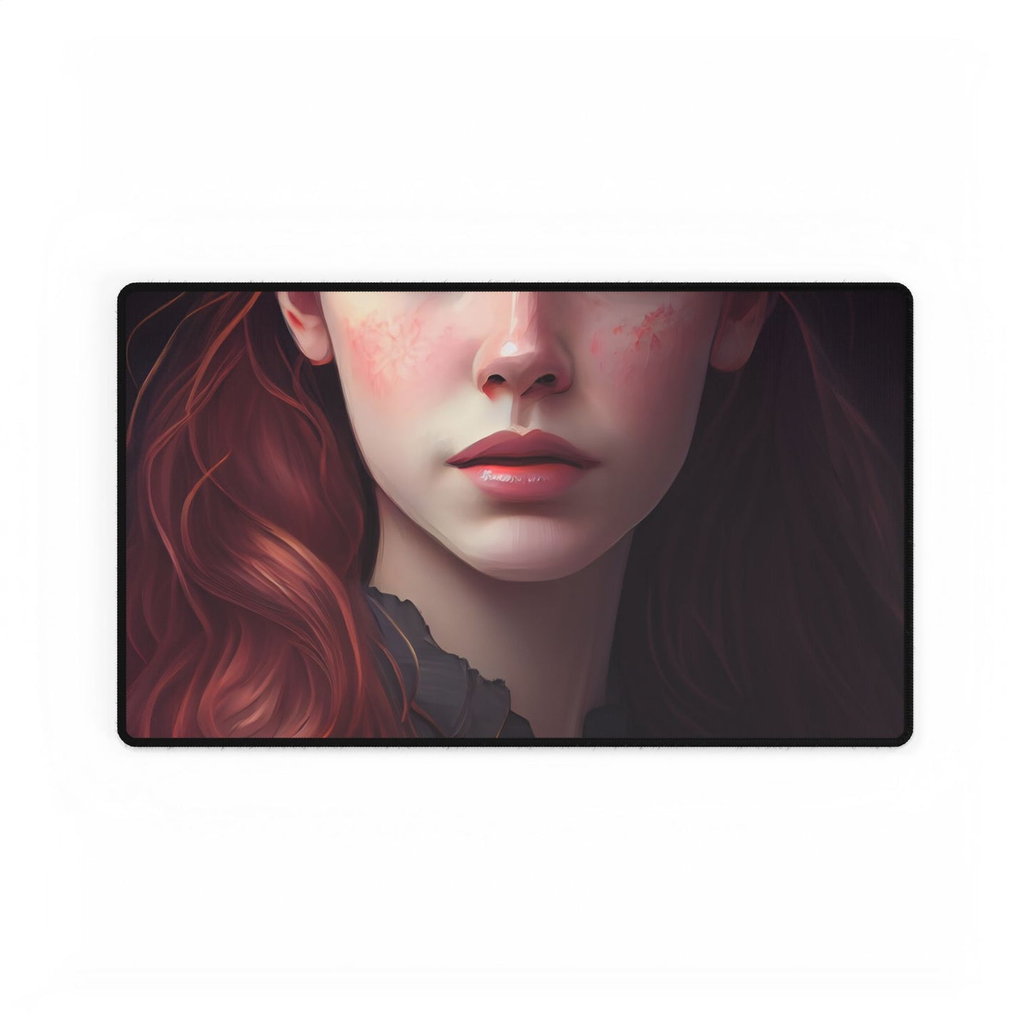 Beautiful Redhead Female Portrait: Classic Timeless Artwork - Desk Mat