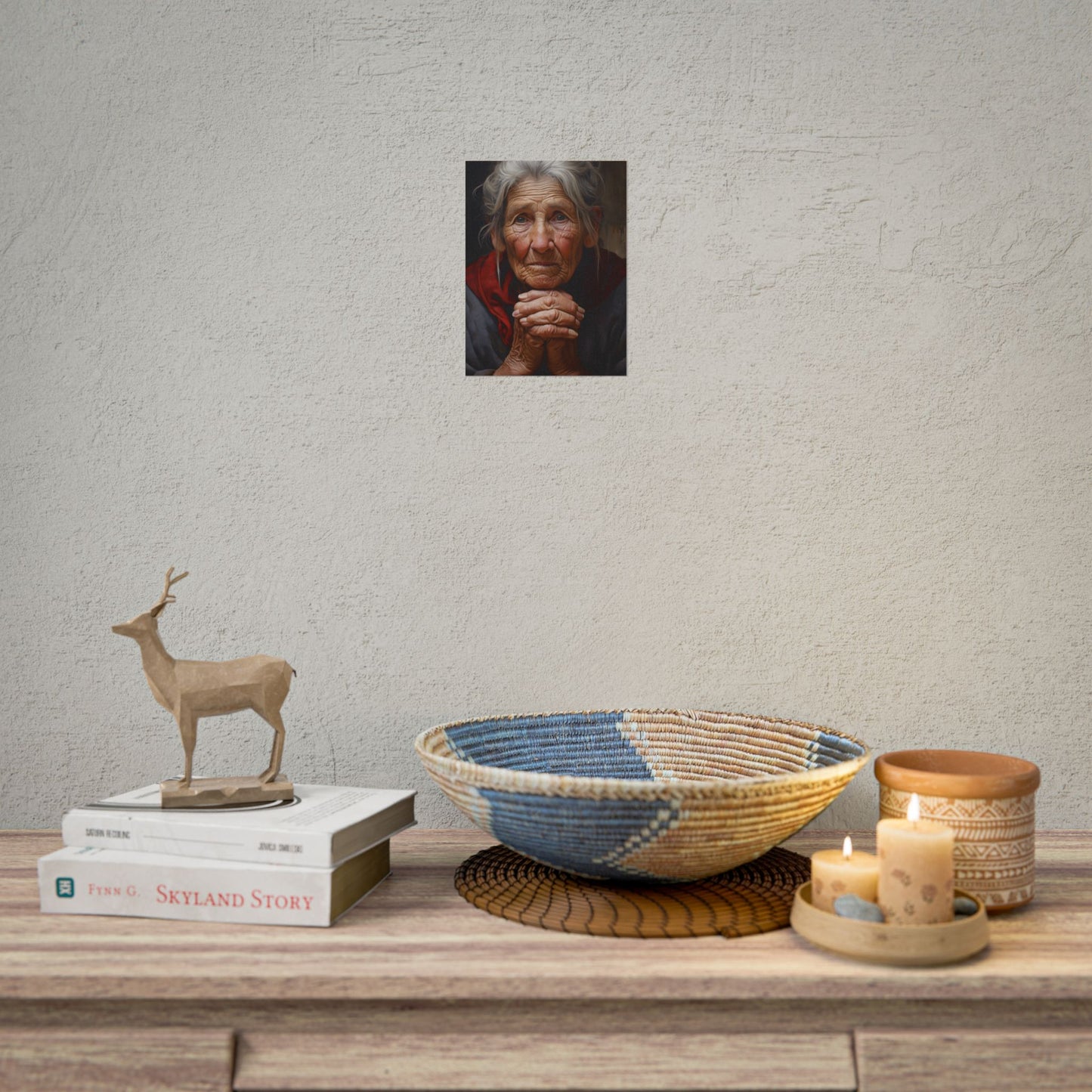 Wisdom in Age: Elderly Portrait Art - Poster