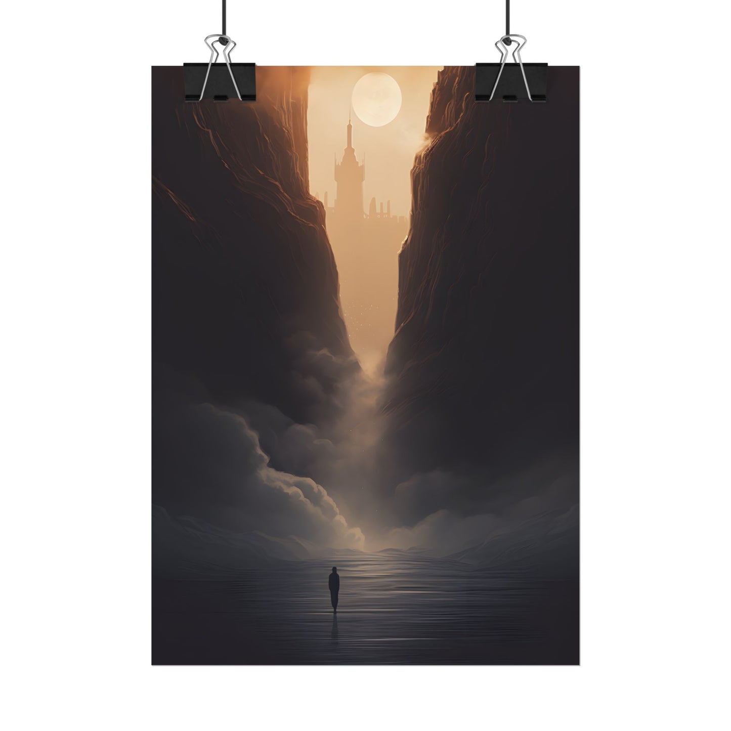 Textured Light Circle: Photographic Art Study - Poster