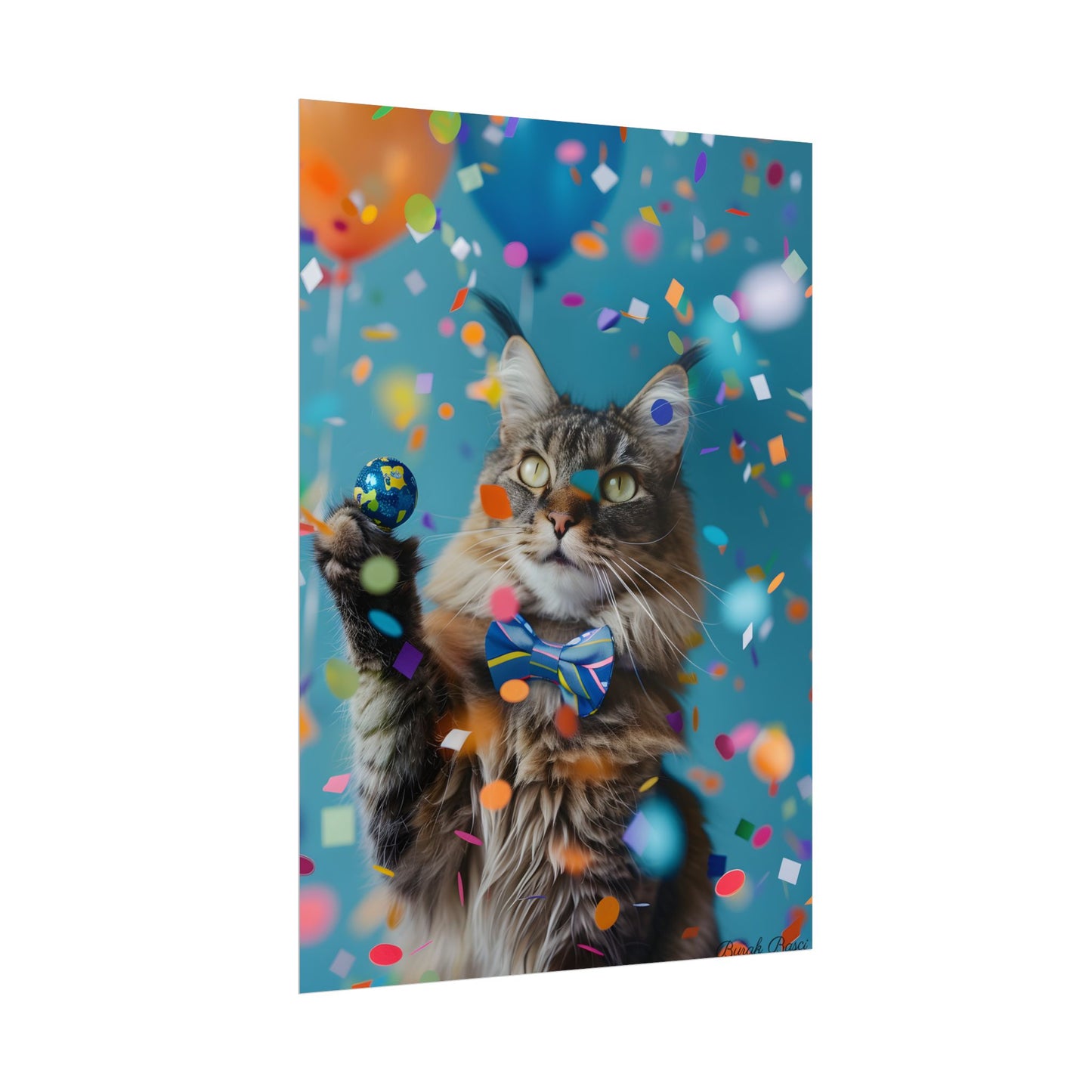Whimsical Cat in Bow Tie: Exclusive Artwork - Poster