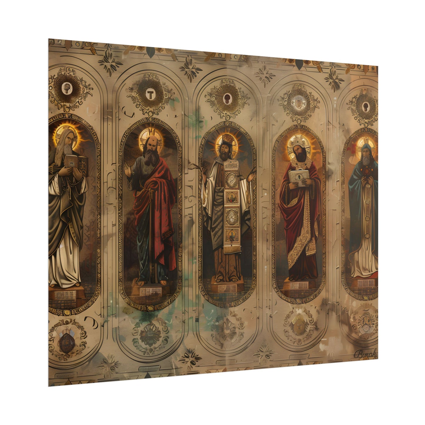 Vintage Biblical Art: Traditional Wisdom Poster - Poster