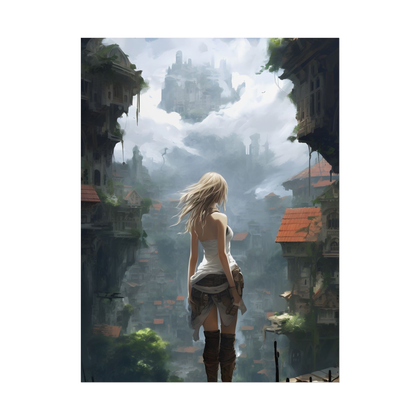 Anime Blonde Warrior: Birds in Flight - Poster
