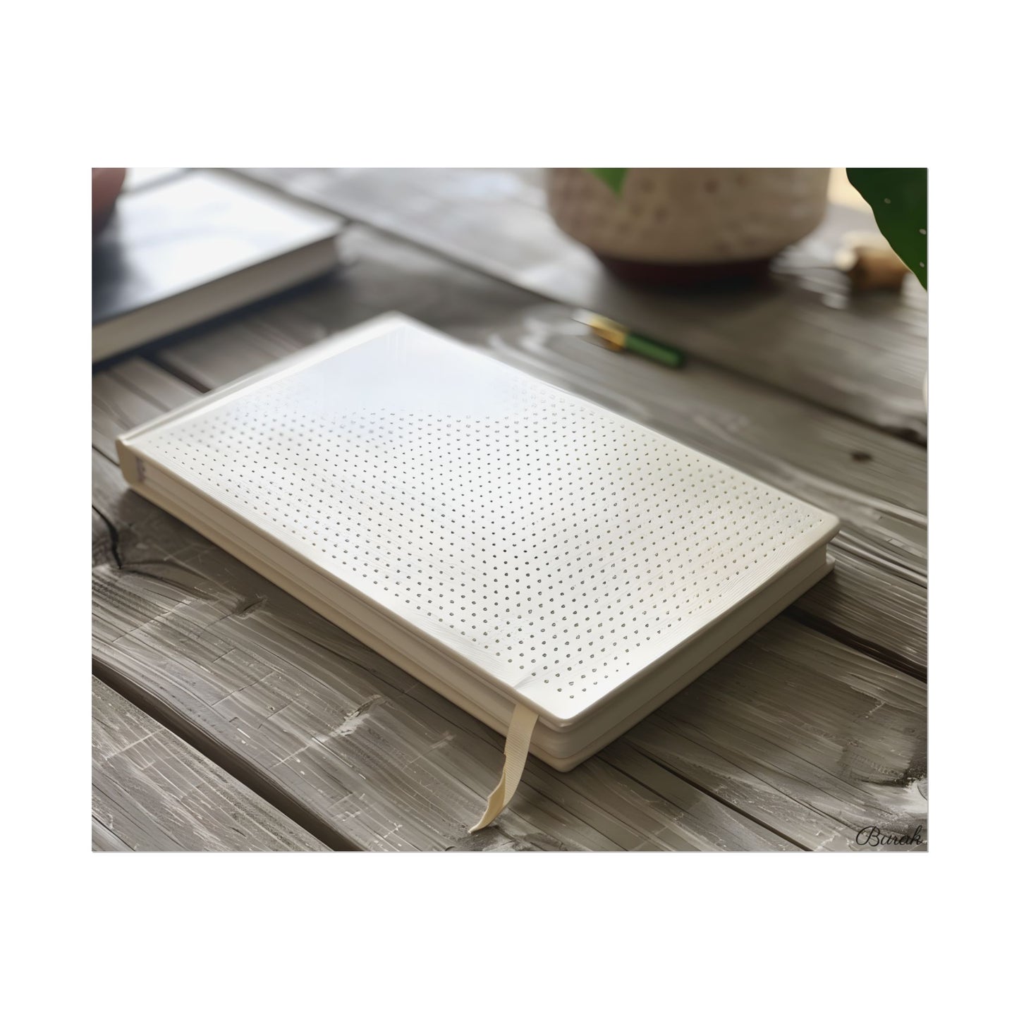 Minimalist Notebook: Embossed Dot Pattern Art - Poster