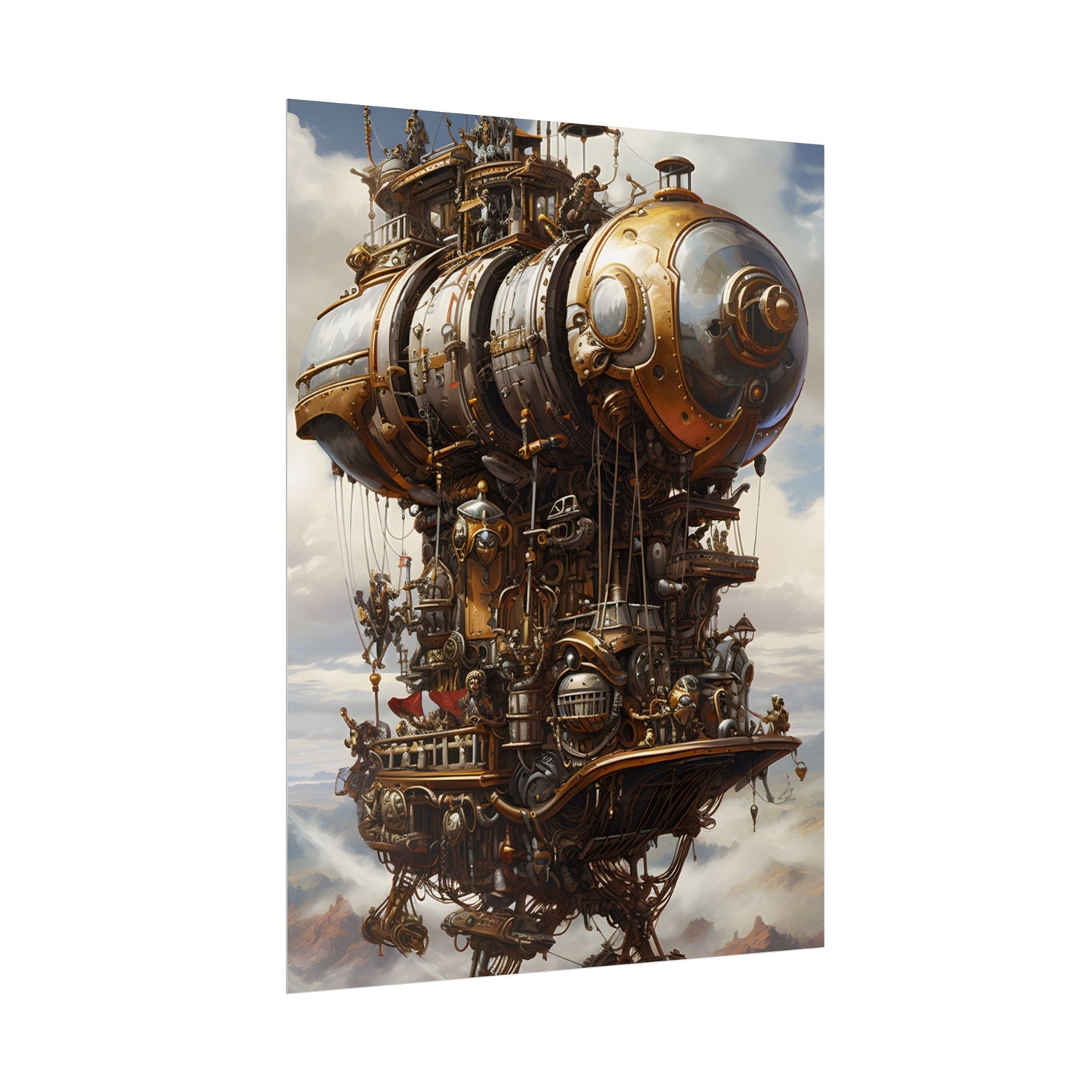 Steampunk Sky-Liner Thrill: A Fierce Airship Race - Poster