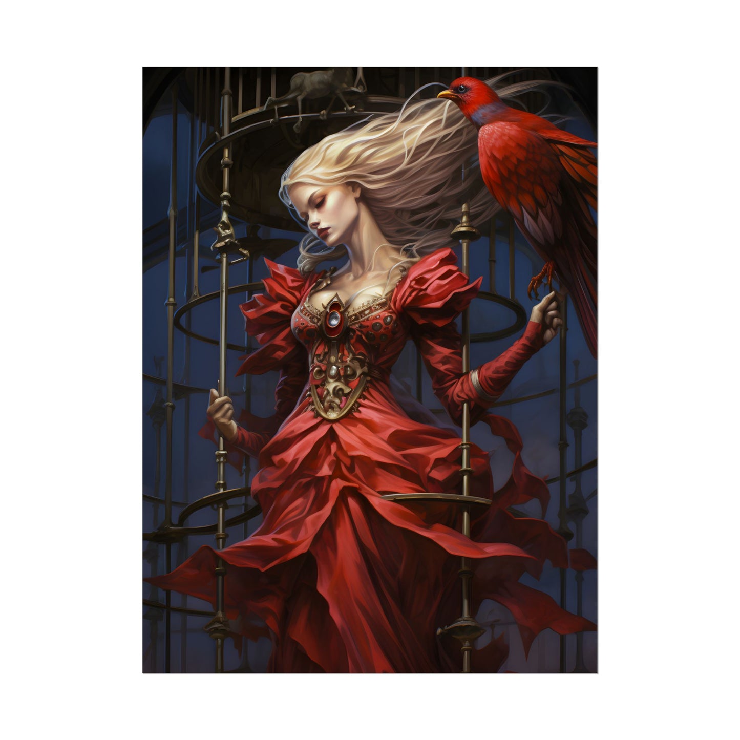 Guardian of Silence: Digital Art - Poster