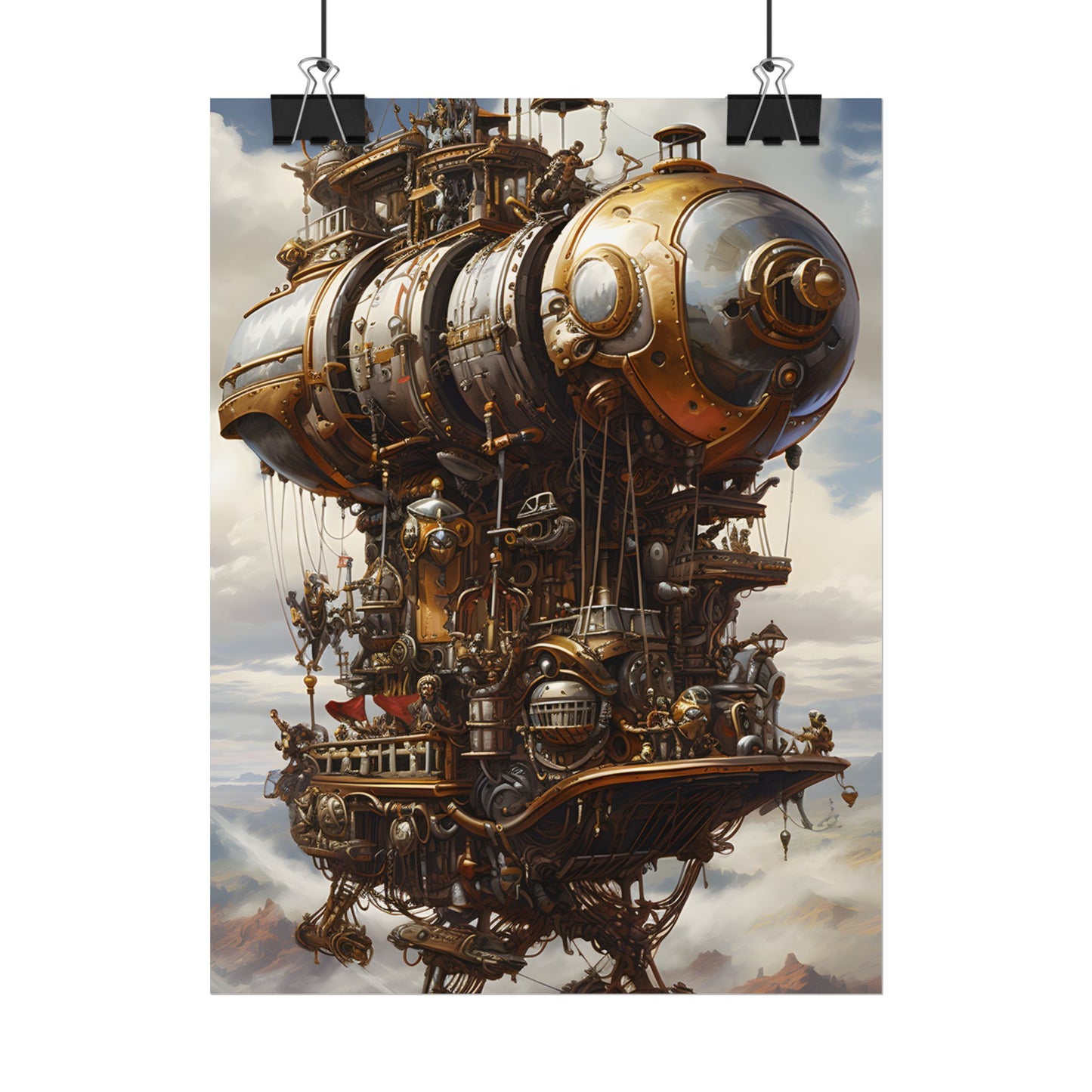 Steampunk Sky-Liner Thrill: A Fierce Airship Race - Poster