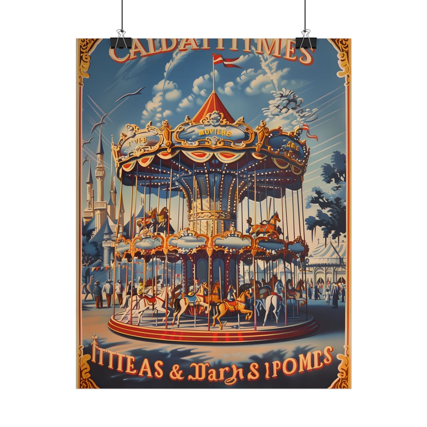 Vintage Disney Attraction: Retro-Themed Artwork - Poster