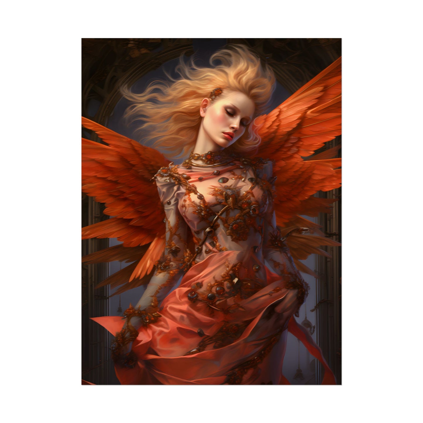 The Guardian: Muscular Protector Statue in Armor - Poster