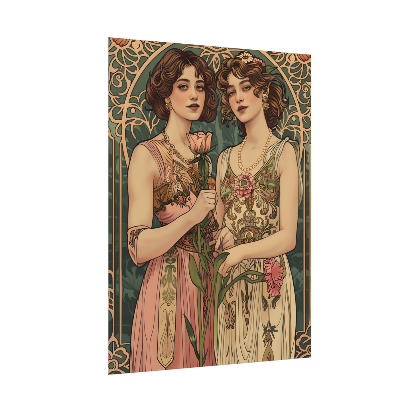 Women in Harmony: Primrose Bloom Artwork - Poster