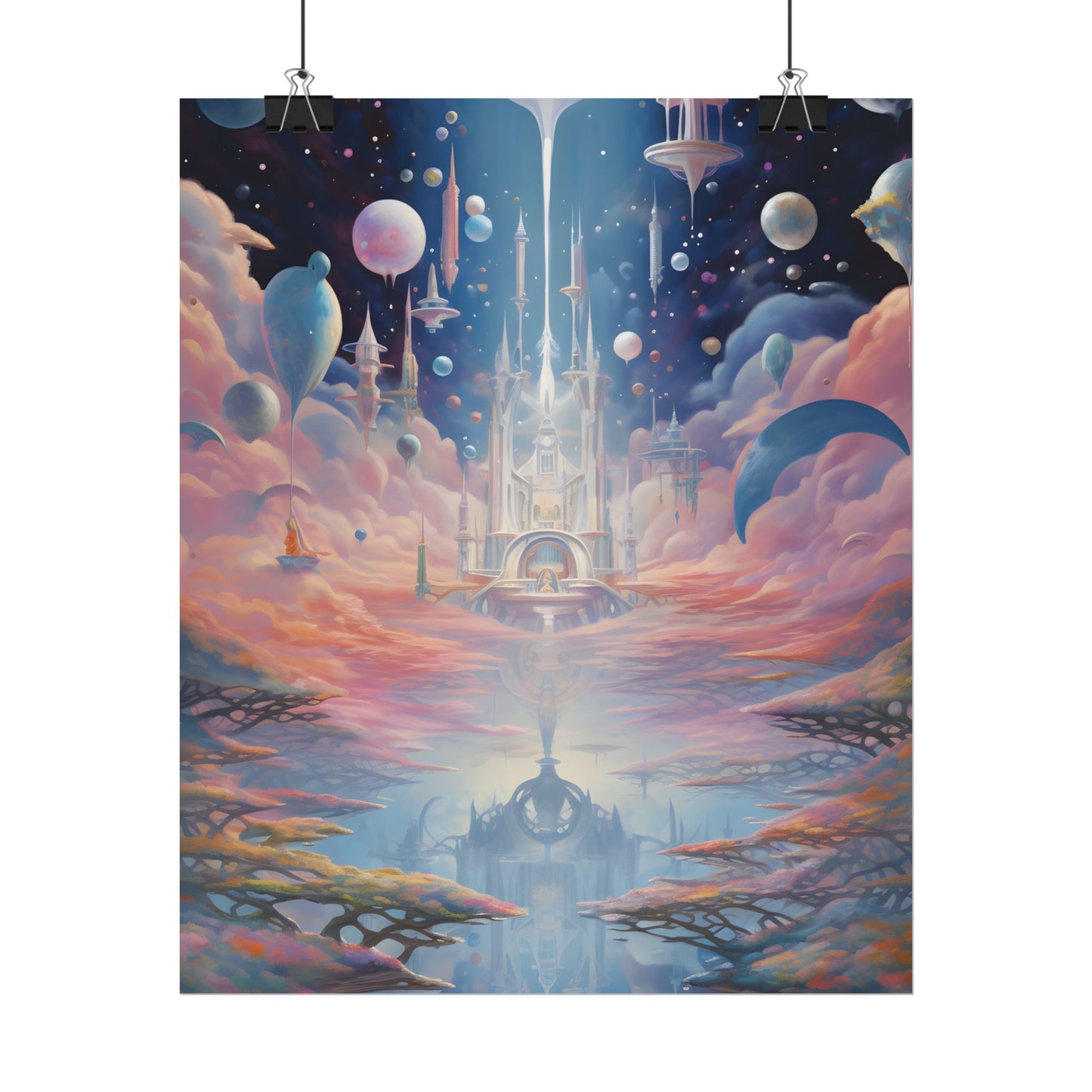 Celestial Art Gallery: Unique Morning Abstract Artworks - Poster