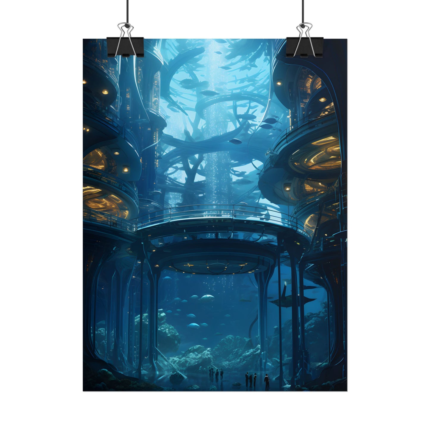 Advanced Underwater City: Visionary Metropol in the Future - Poster