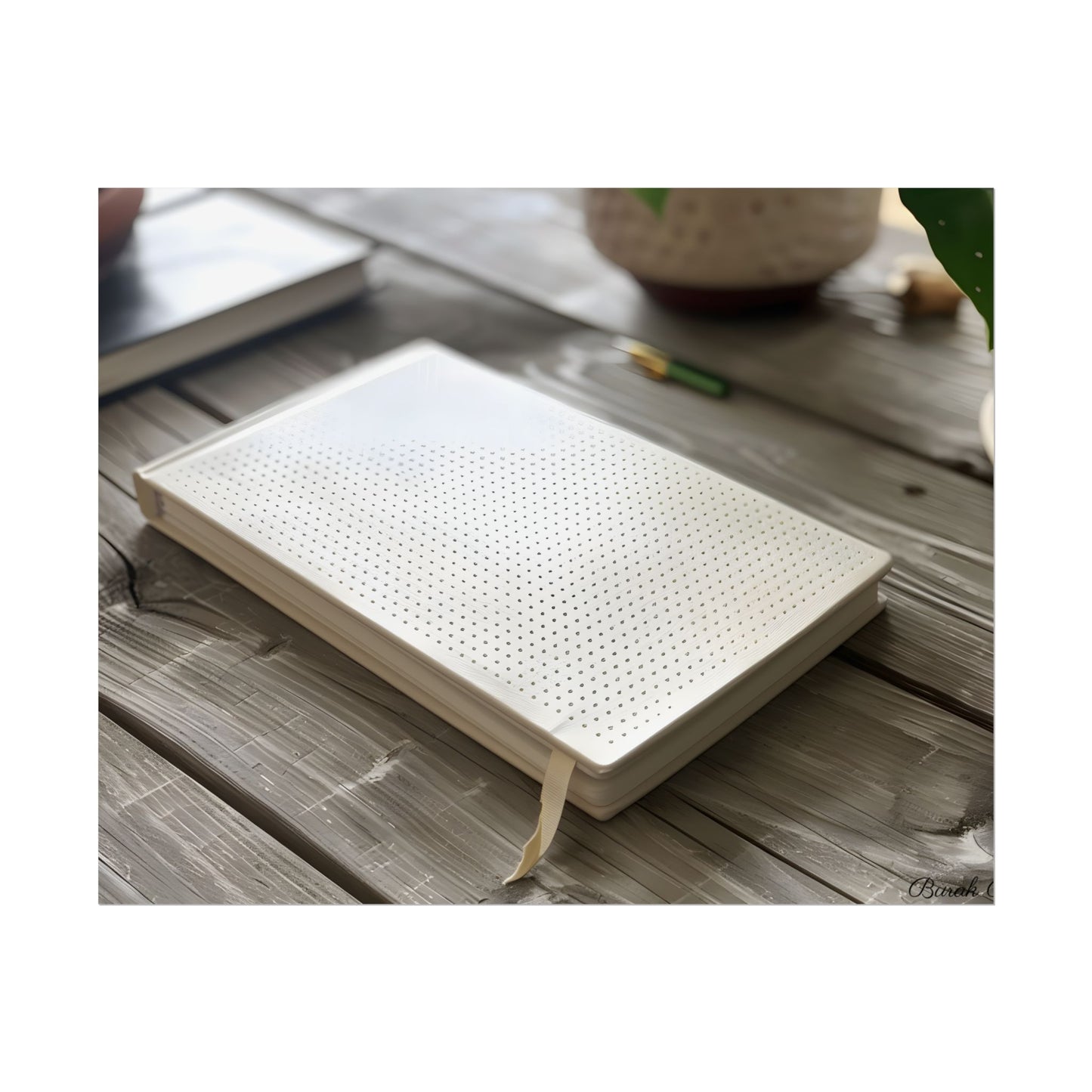 Minimalist Notebook: Embossed Dot Pattern Art - Poster