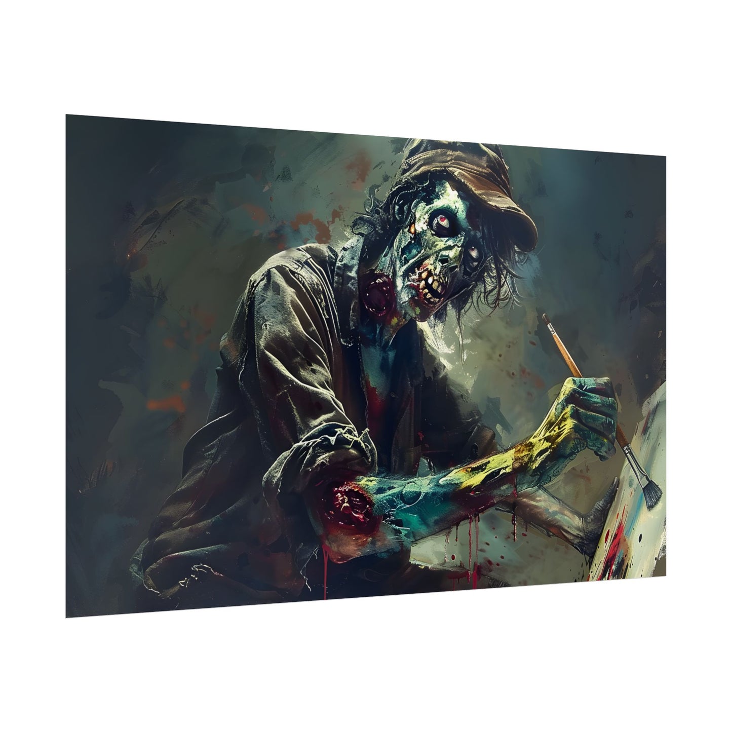 Zombie Horror Original Art: Original Artwork - Poster