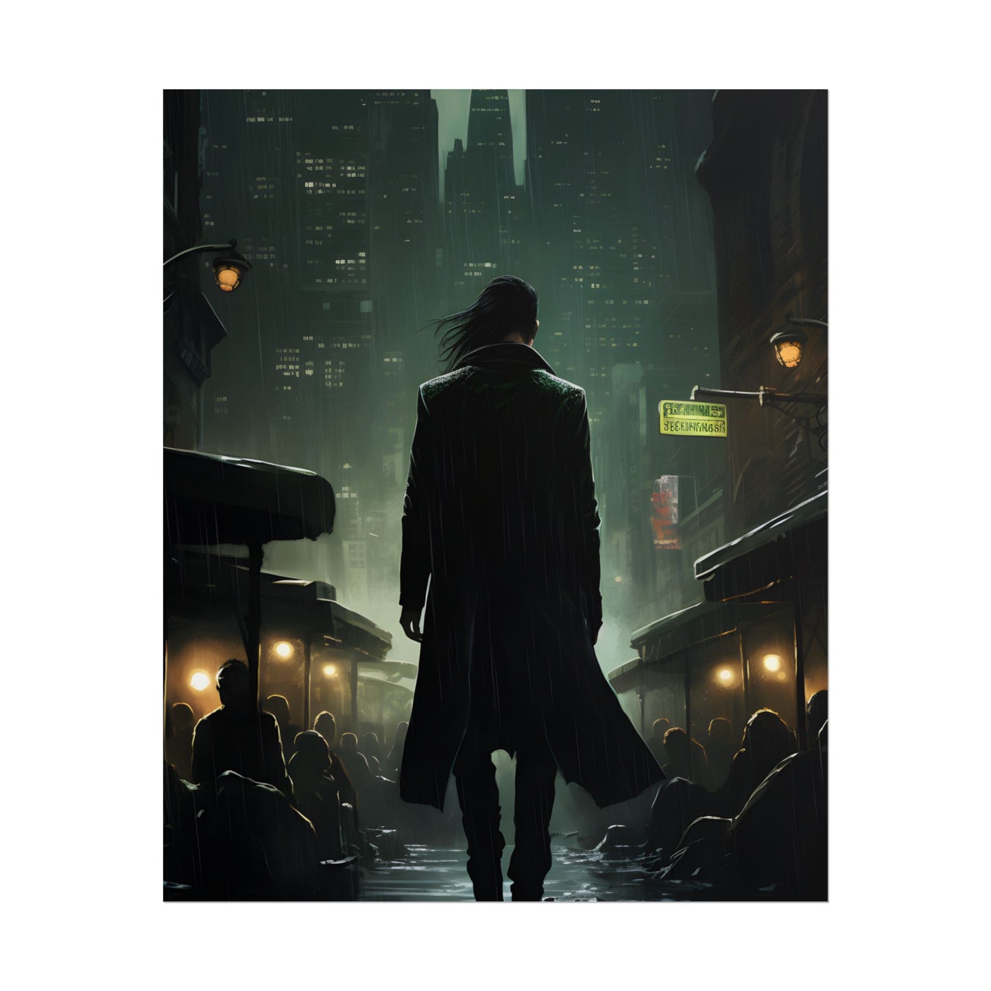 Urban Fantasy Detective: Noir City Night Art - Poster
