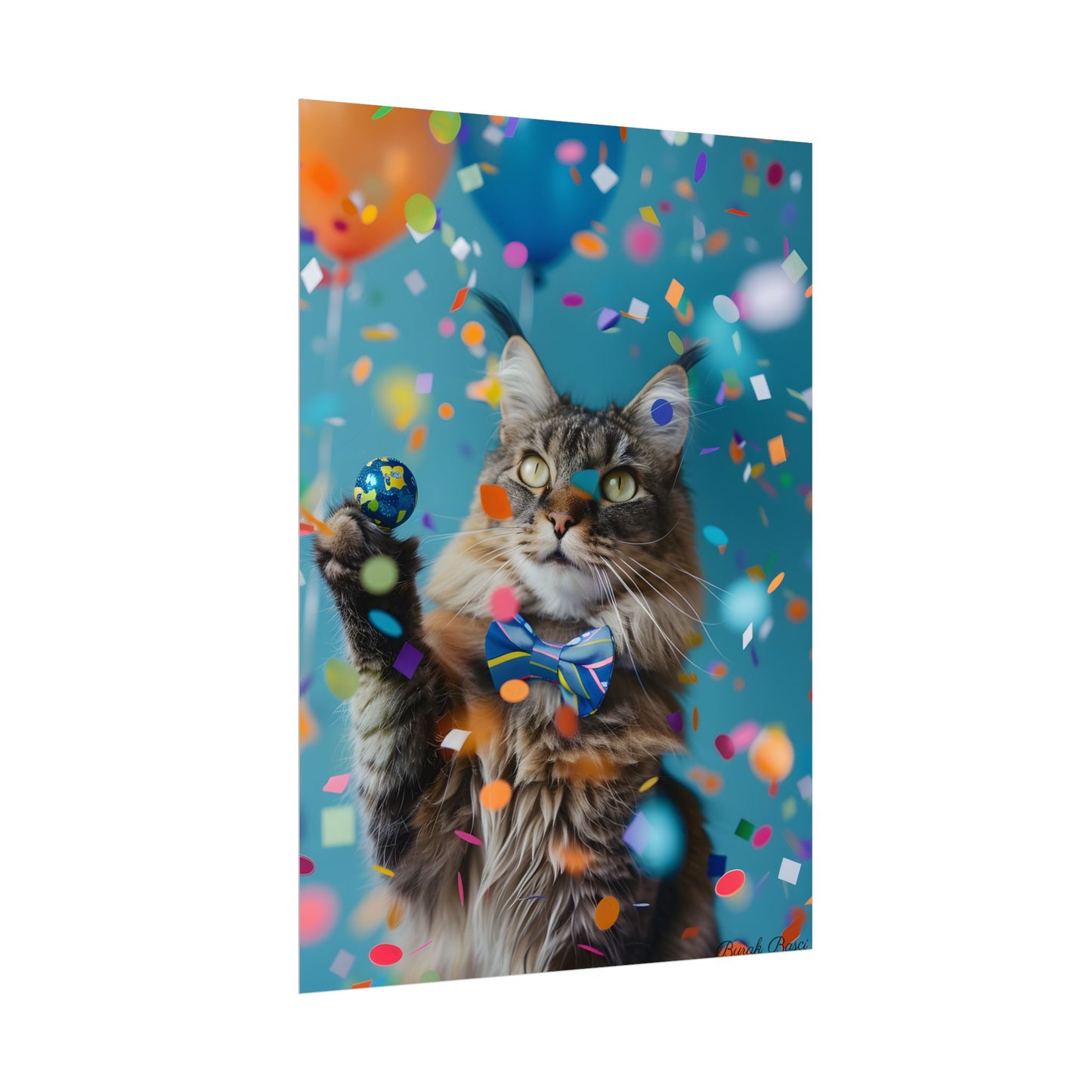 Whimsical Cat in Bow Tie: Exclusive Artwork - Poster
