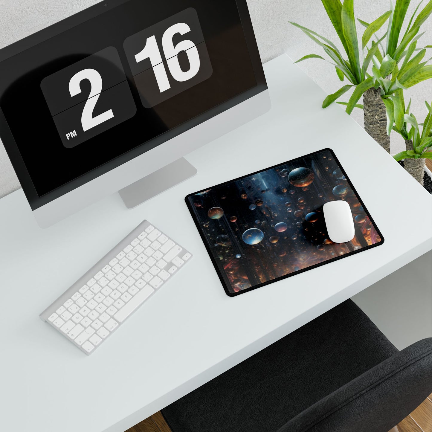 Celestial Art Gallery: Wide-Angle Shot of Cosmic Masterpieces - Desk Mat