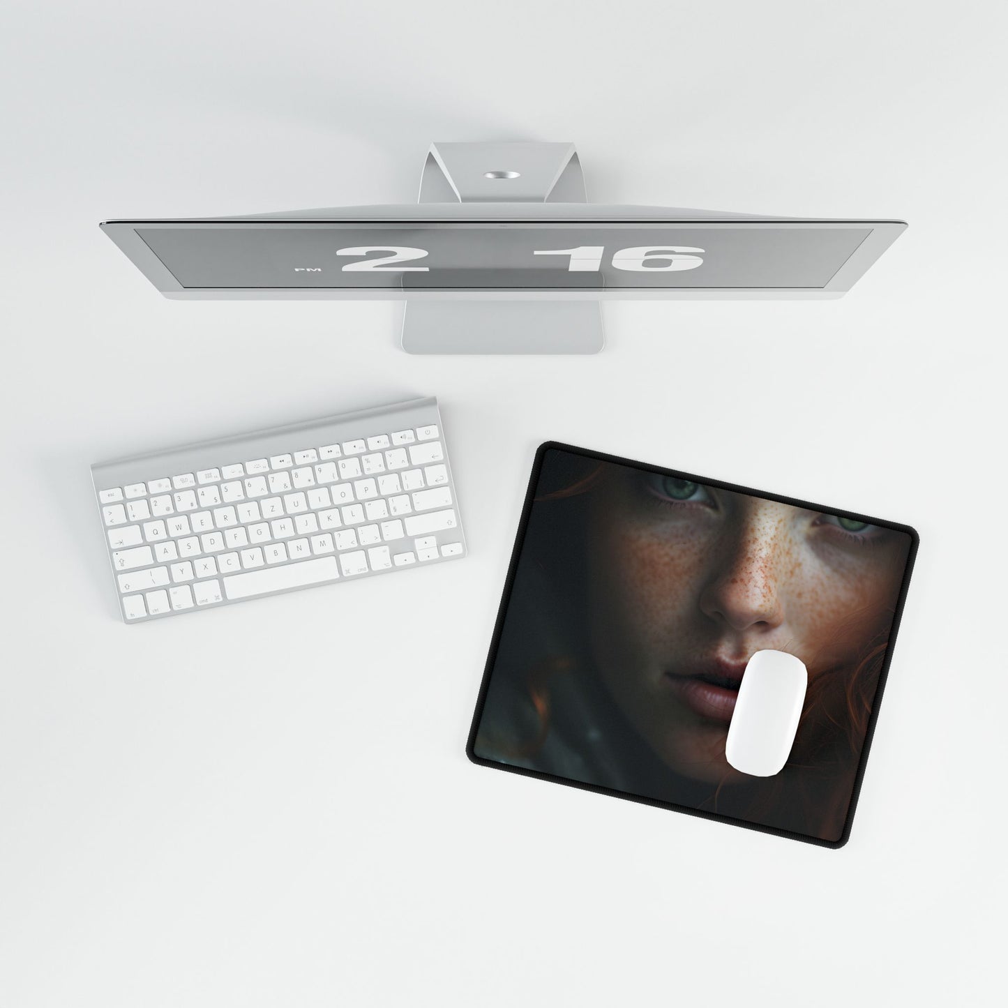 Red Beauty in Nature: Natural Portrait - Desk Mat