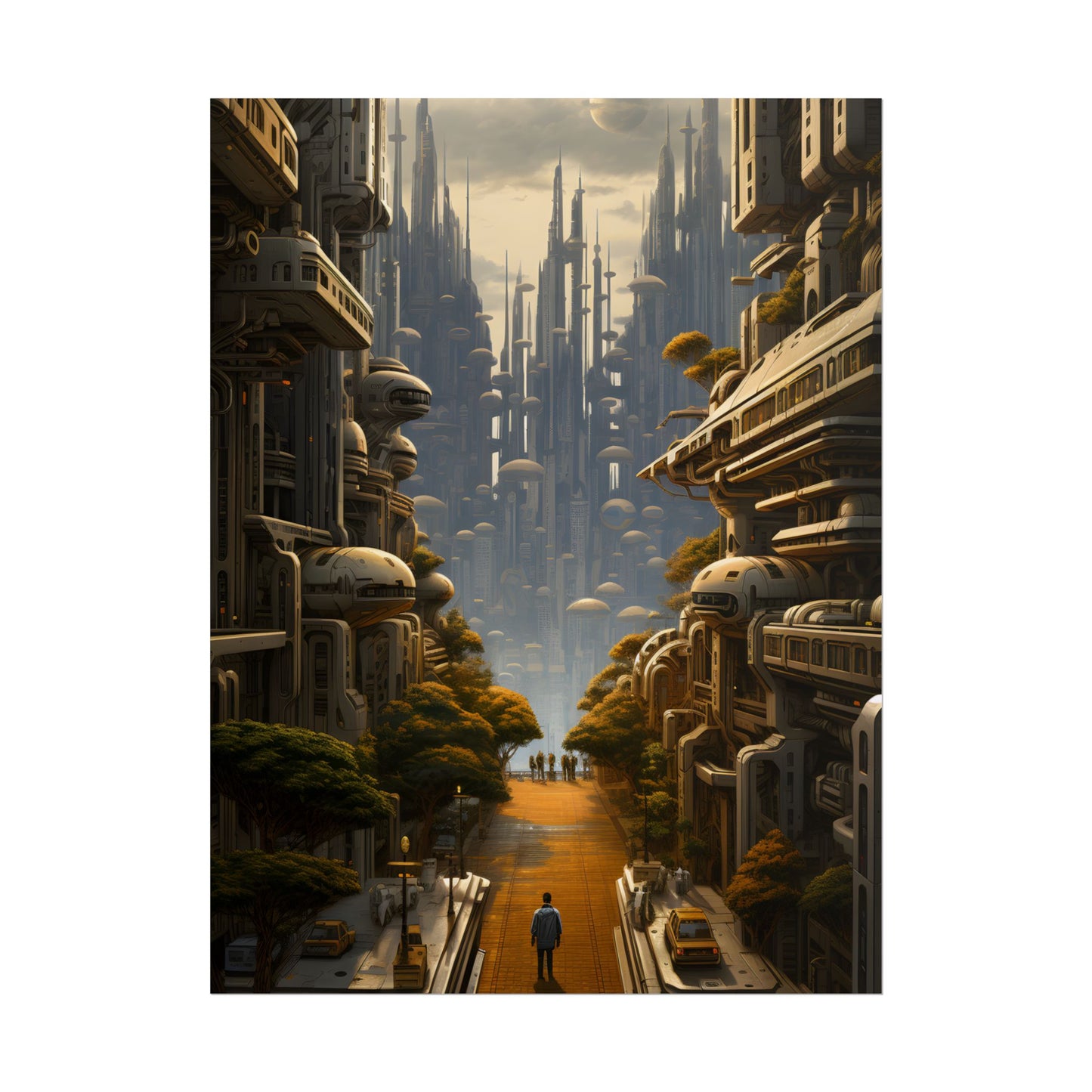 Serene Utopia: Tranquil Garden Oasis - Poster