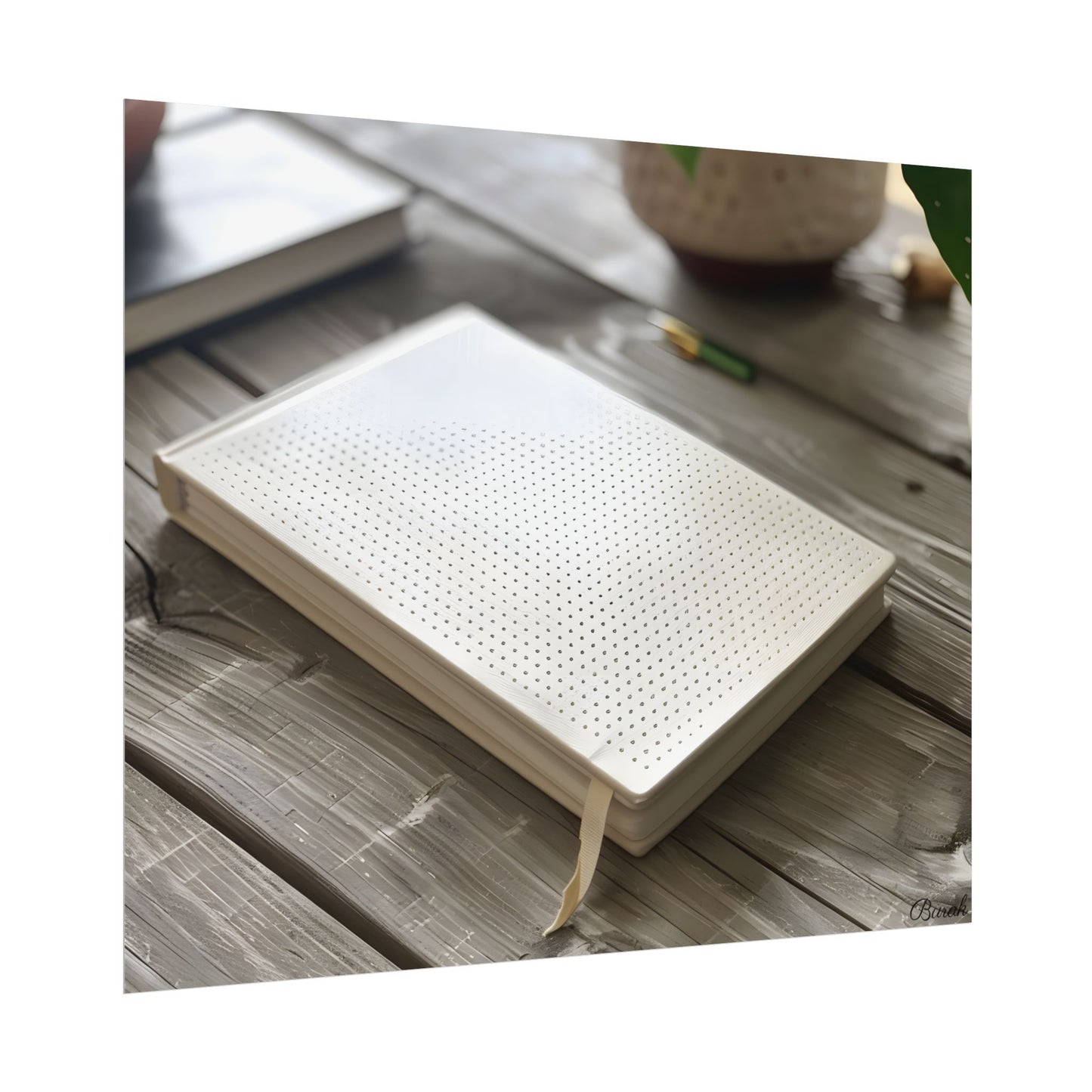 Minimalist Notebook: Embossed Dot Pattern Art - Poster
