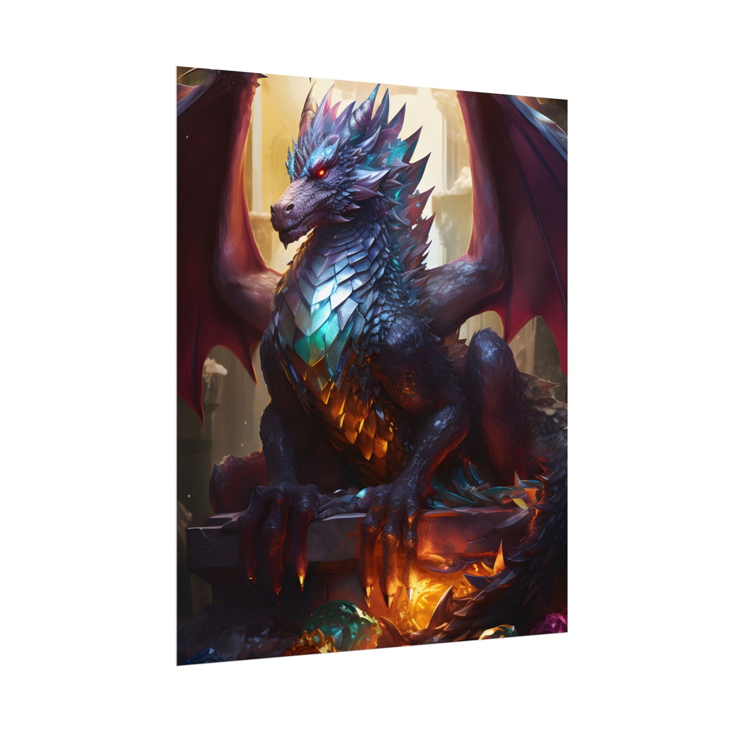 Ancient Dragon's Majestic Lair: Fantasy Guardians of Old - Poster