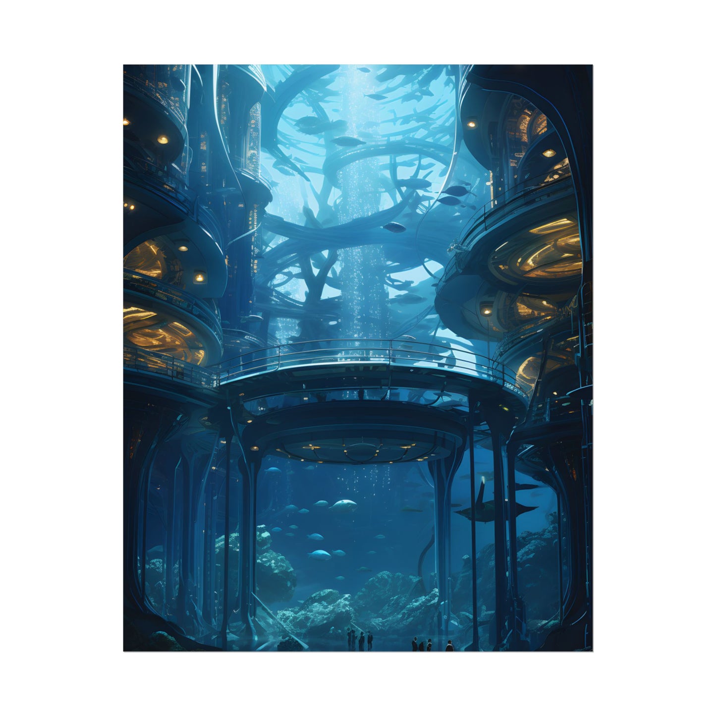 Advanced Underwater City: Visionary Metropol in the Future - Poster