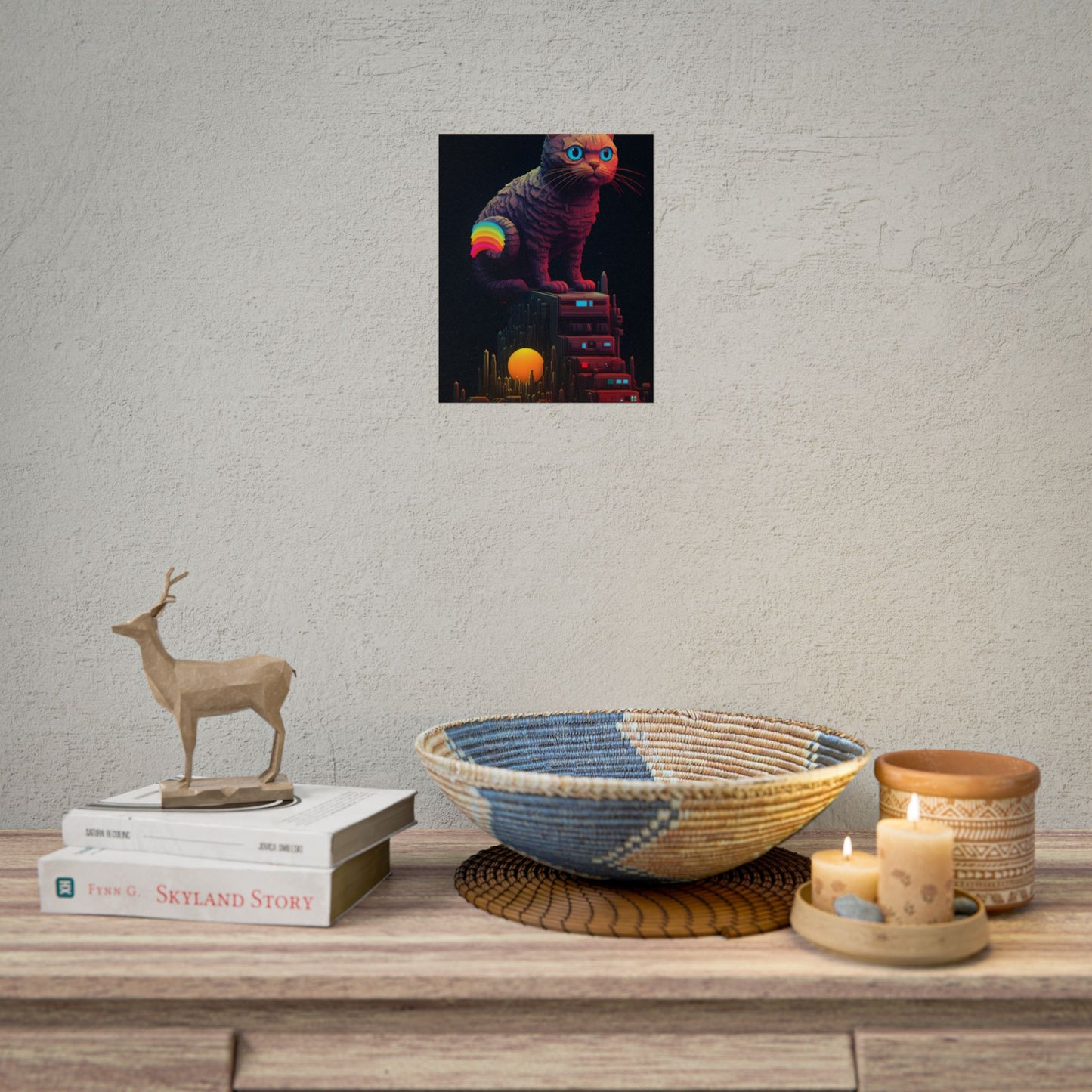 Pixelated Cyber Pets: Futuristic Digital Art - Poster