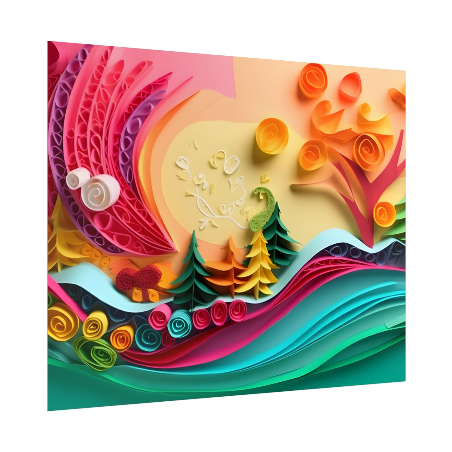 Paper Quilling Art: Creative Craftsmanship in Action - Poster