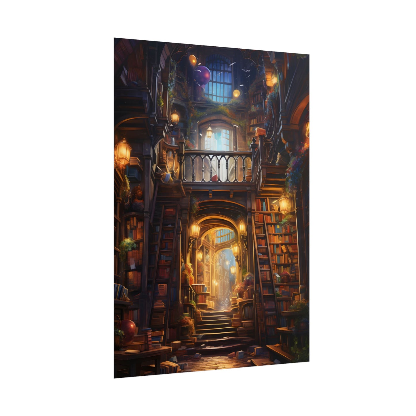Cozy Magical Bookshop: Enchanting Artwork - Poster