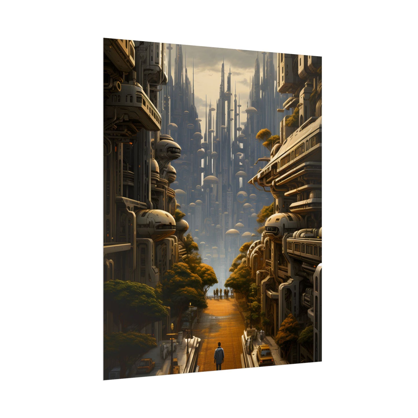 Serene Utopia: Tranquil Garden Oasis - Poster
